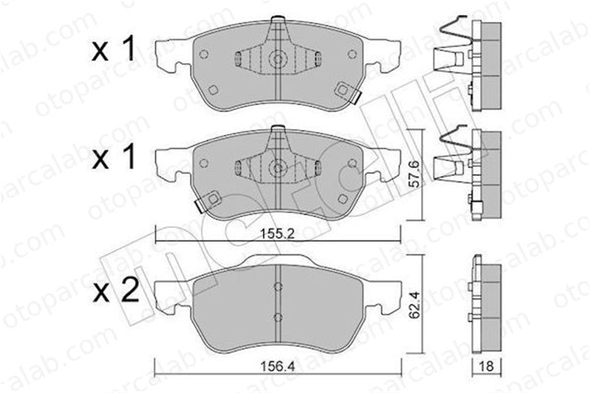 AYD 60924A Fren Disk Balata Ön MG MG ZS SUV 10343249 10197211