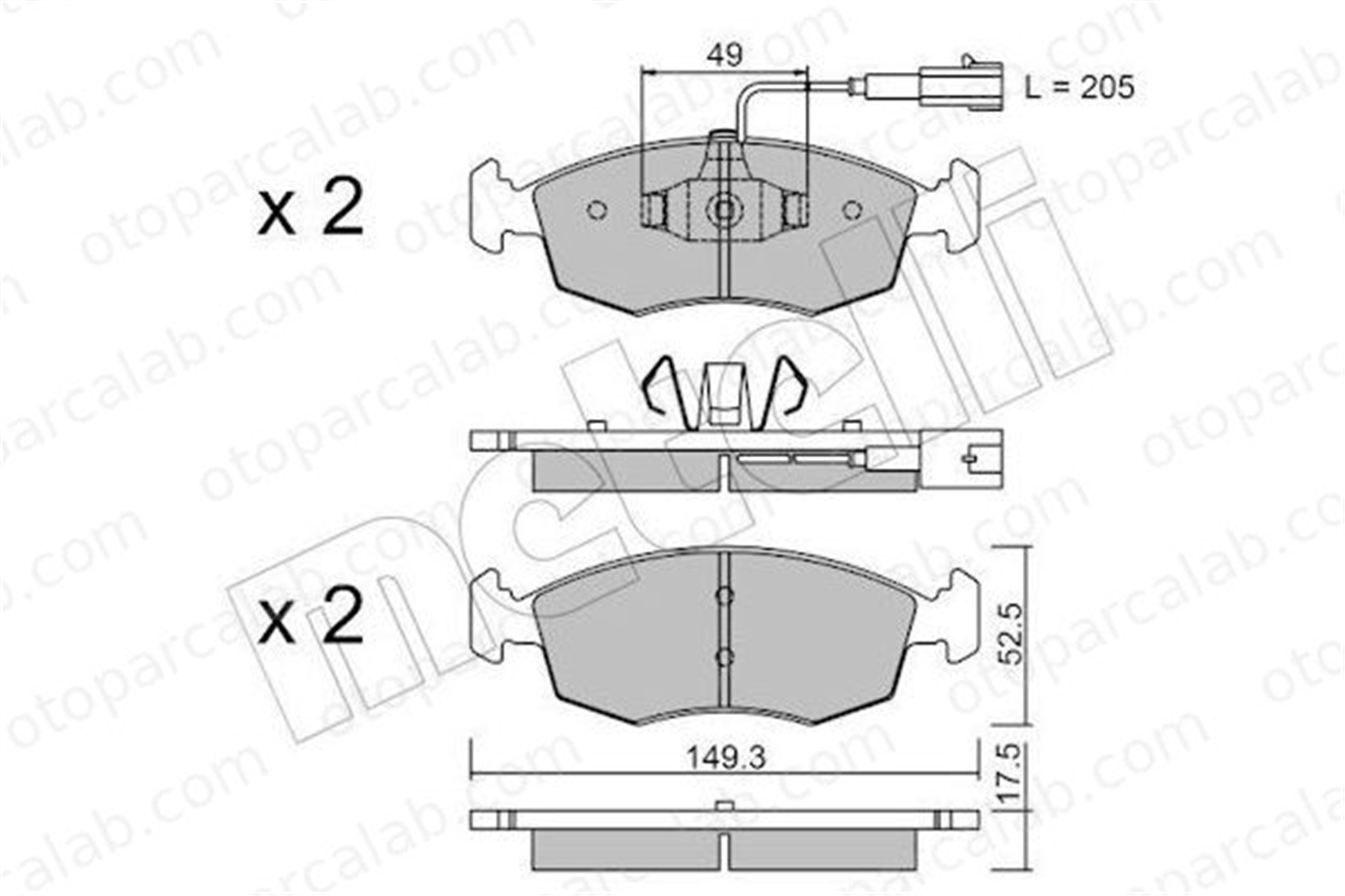 AYD 60956A Fren Disk Balata Ön FIAT PUNTO PUNTO EVO 77365729 77365811