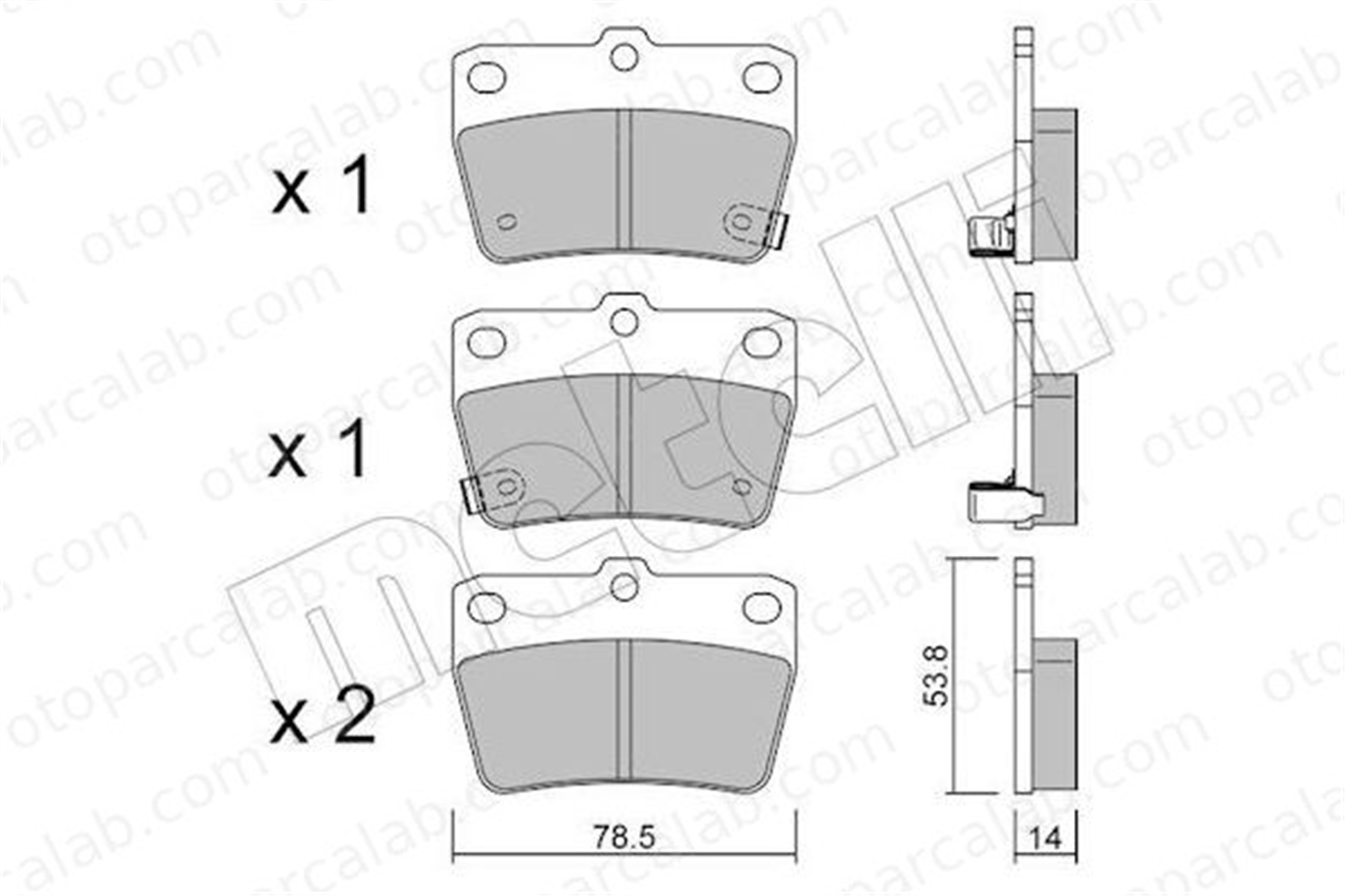 AYD 60958A Fren Disk Balata Arka TOYOTA RAV 4 II T11BJ3501080 446642010
