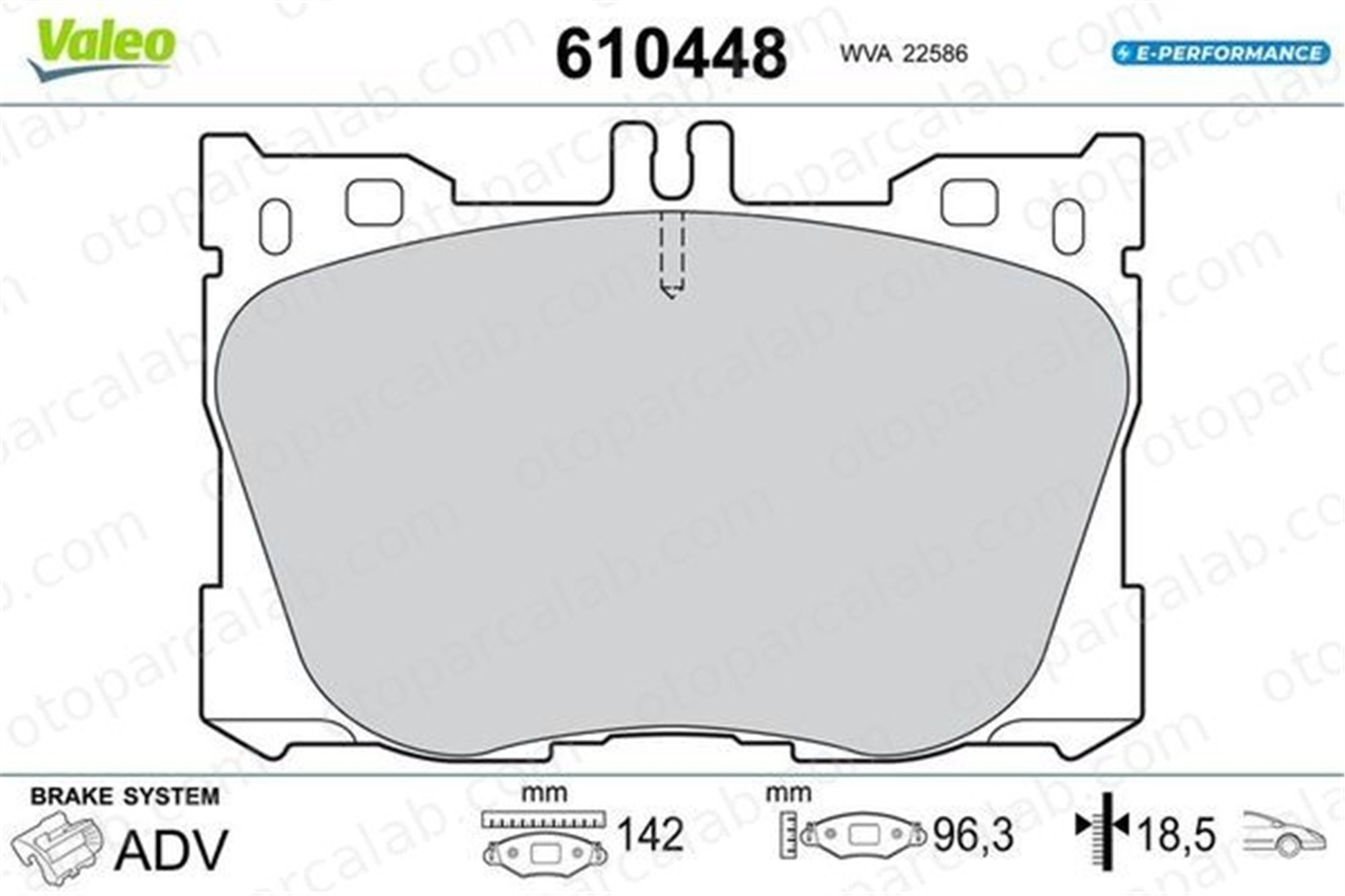 AYD 60960B Fren Disk Balata Ön MERCEDES-BENZ GLC E-SERISI 4208403 A0004207900