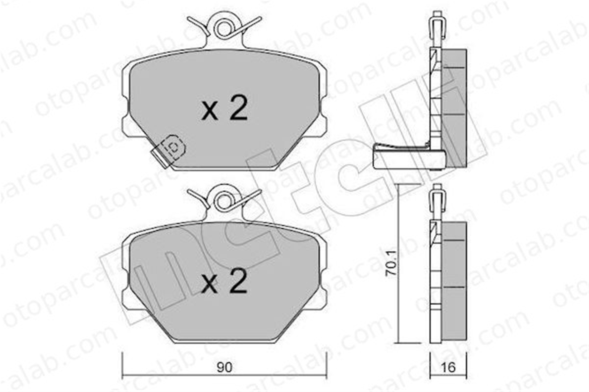 AYD 60980A Fren Disk Balata Ön SMART FORTWO Coupe FORTWO Cabrio 4514210010 8660004752