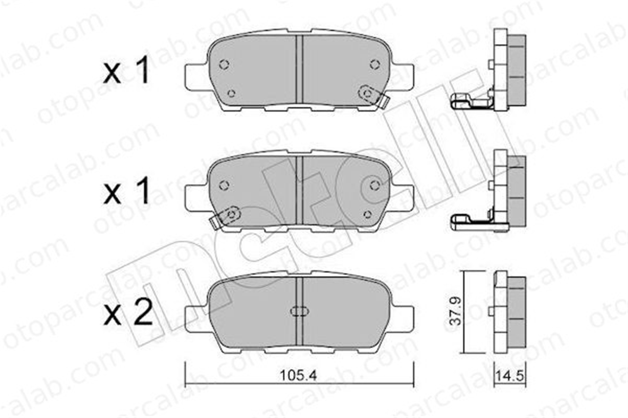 AYD 61010A Fren Disk Balata Arka NISSAN JUKE QASHQAI / QASHQAI +2 I D4M60 JL00A