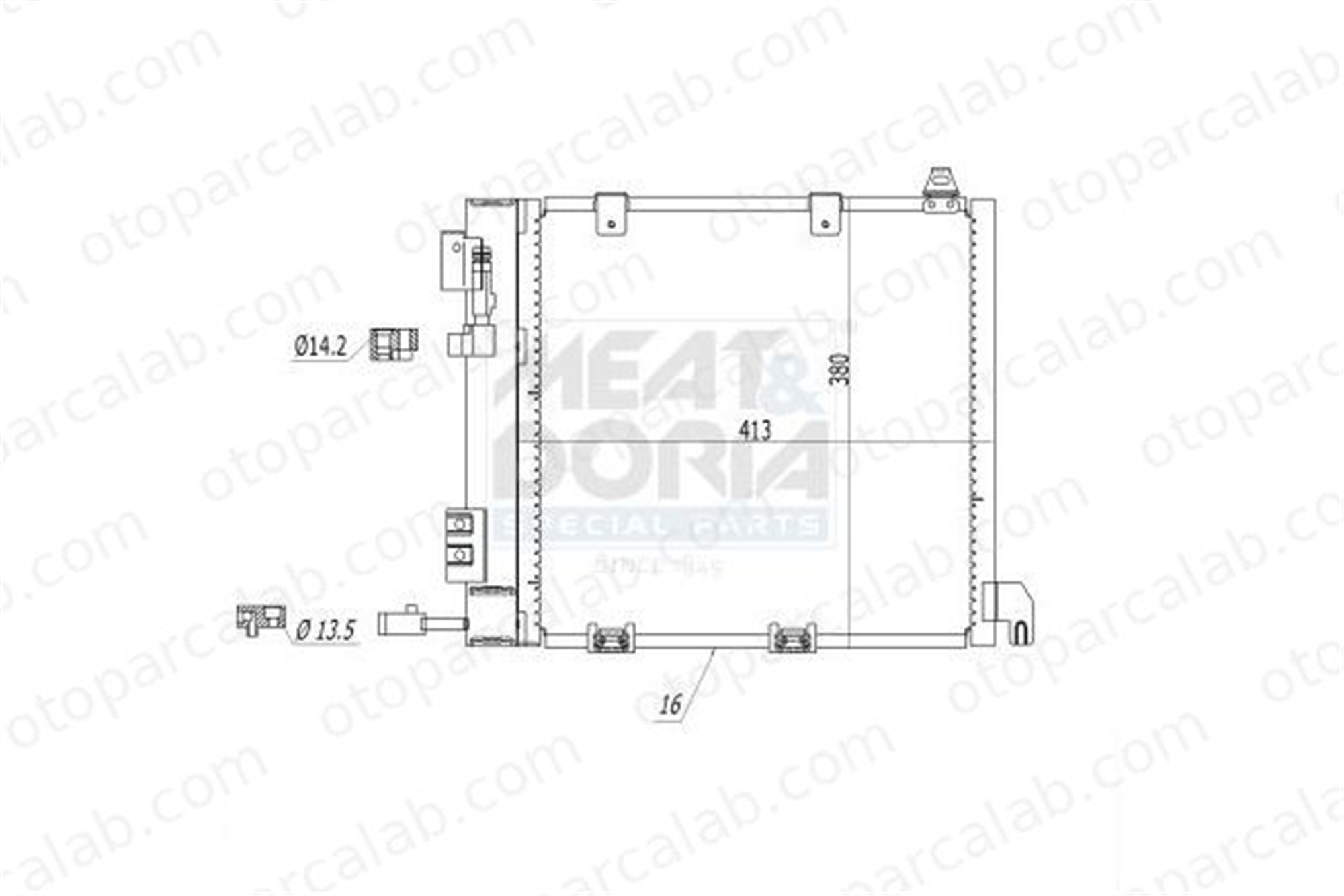 BEHR 8FC 351 301-374 Klima Radyatörü OPEL ASTRA G Kombi van ASTRA G Station wagon 1850078 1850050