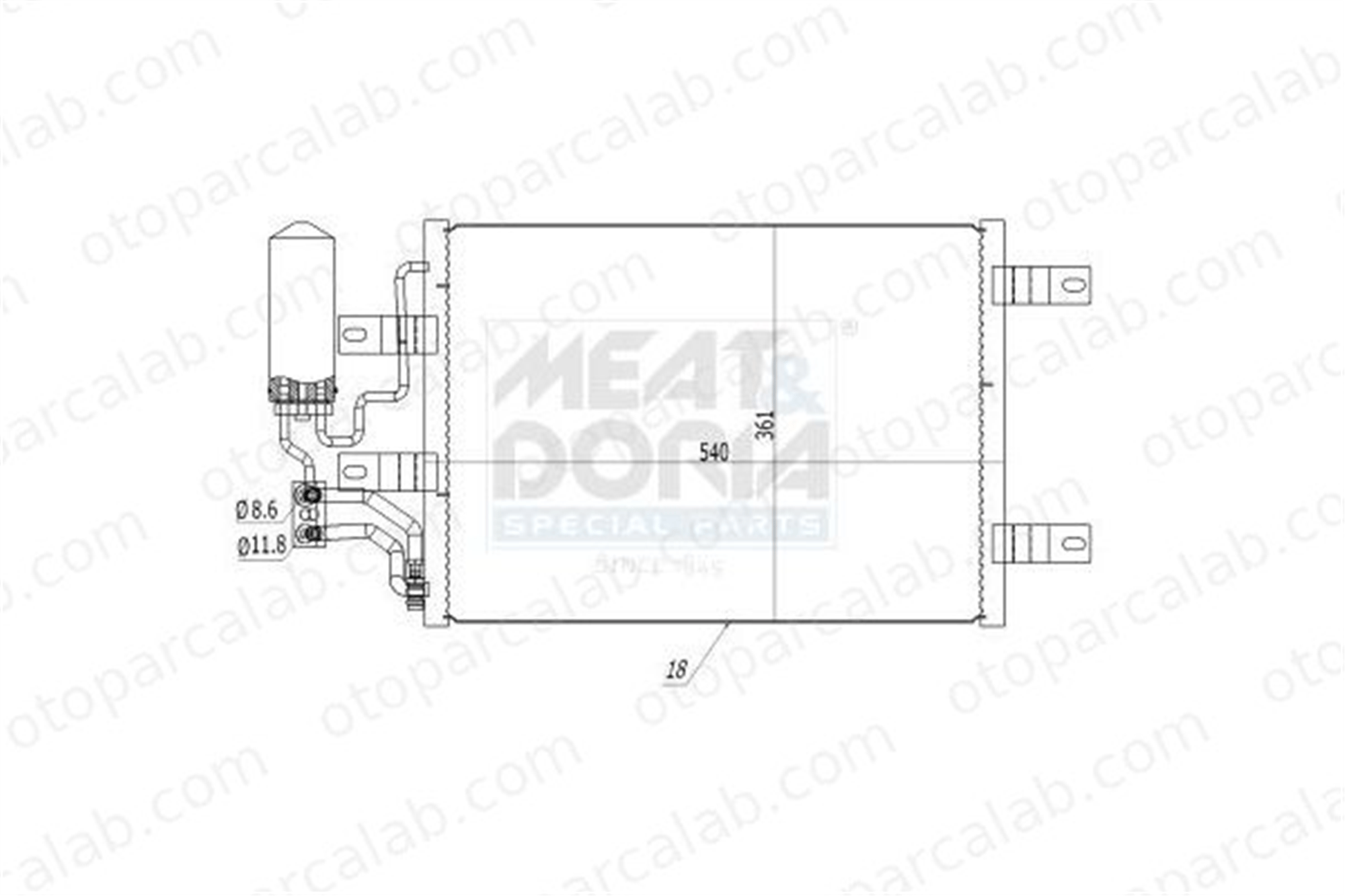 BEHR 8FC 351 302-551 Klima Radyatörü OPEL MERIVA A MPV 1850094 13148296
