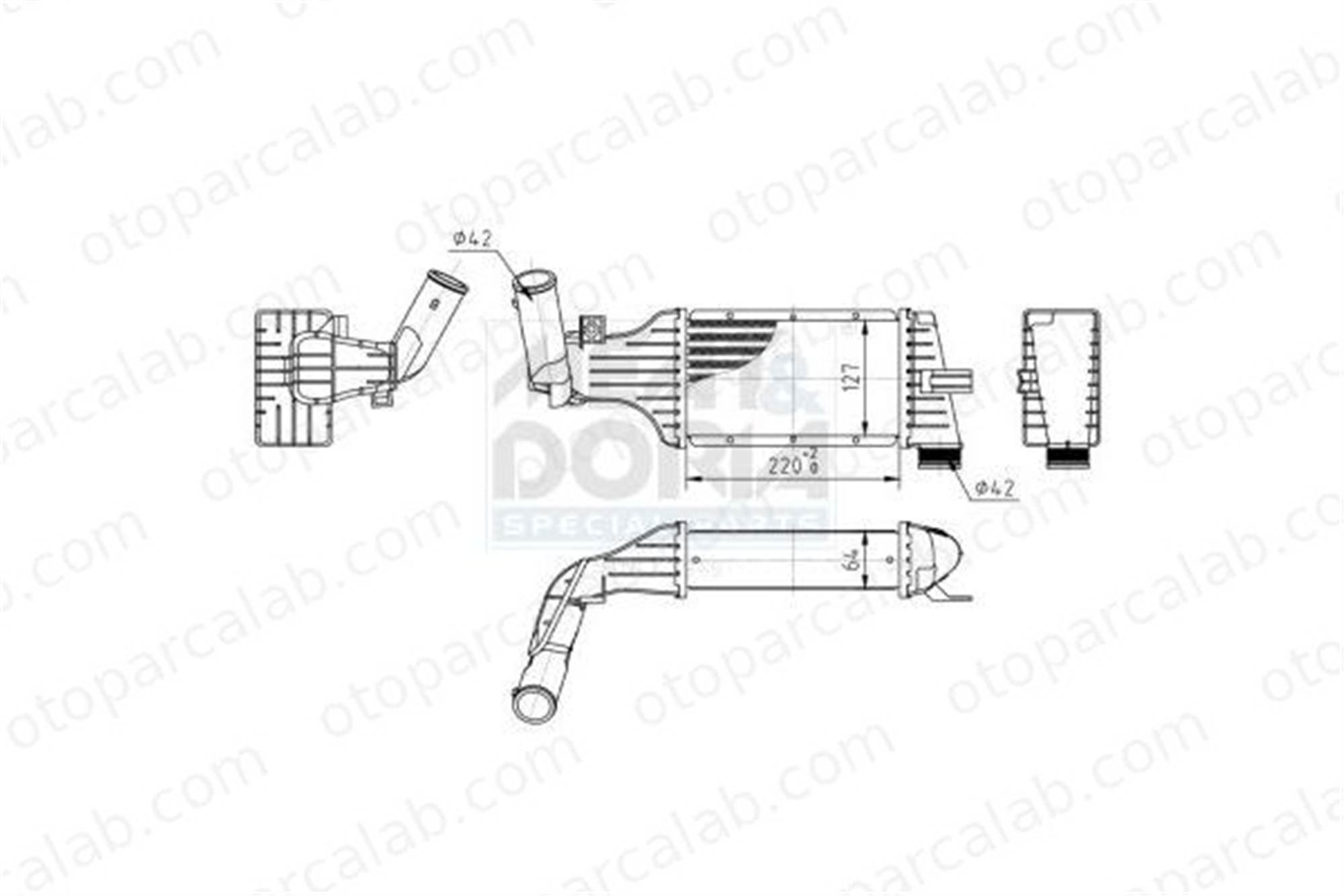 BEHR 8ML 376 723-181 Turbo Radyatörü OPEL ASTRA G Kombi van ASTRA G Station wagon 1302244 01302244