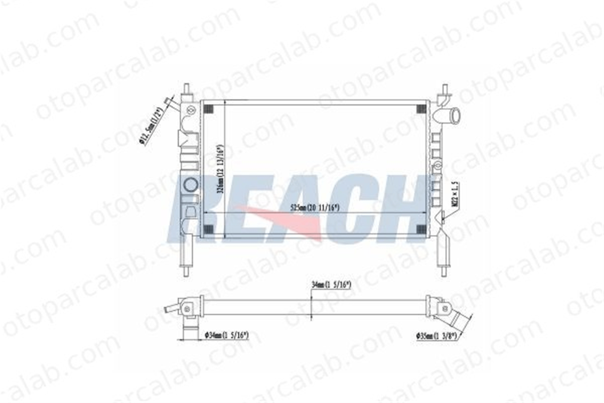 BEHR CR 446 000S Su Radyatörü OPEL ASTRA F Station wagon ASTRA F 1300154 1300112