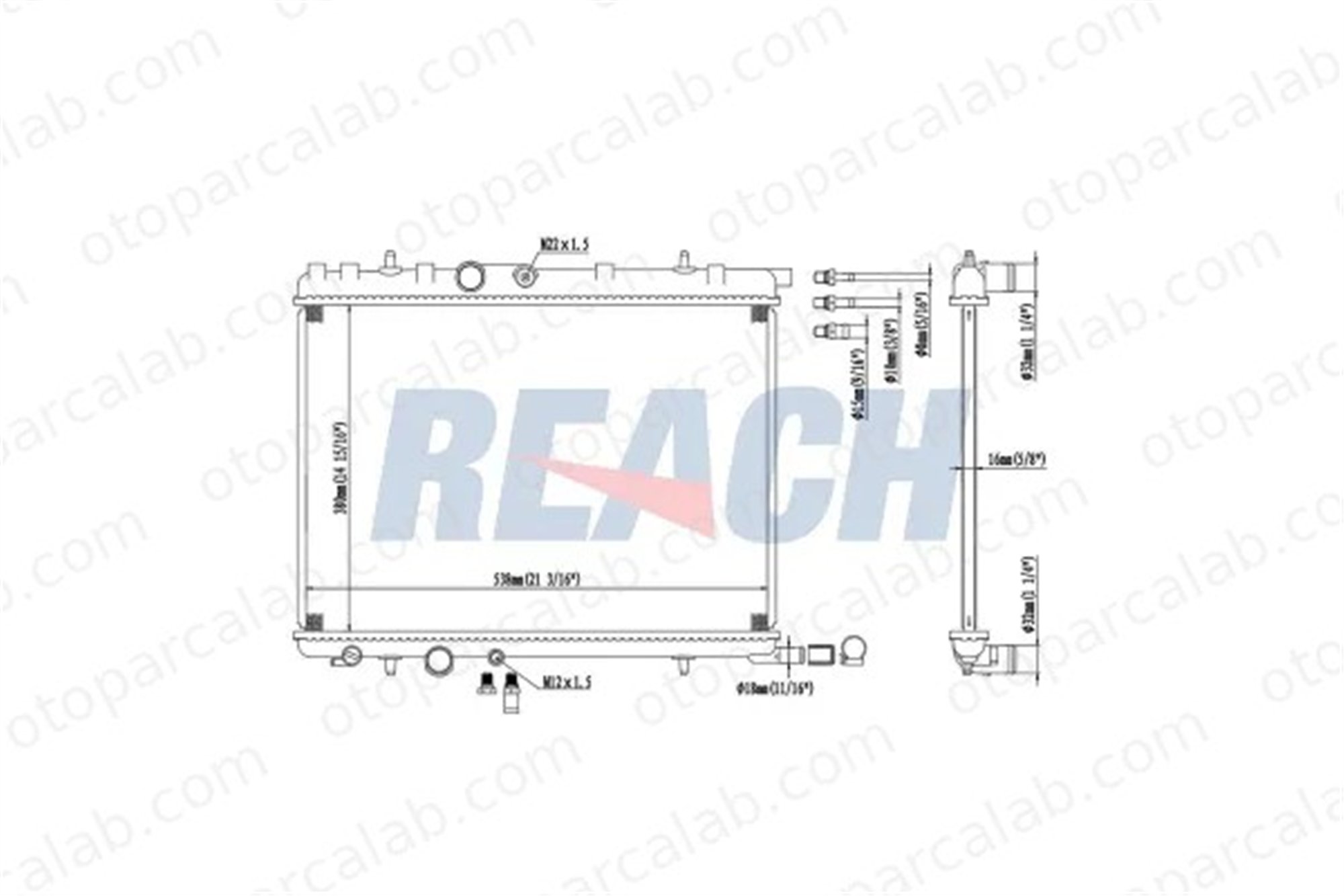 BEHR CR 515 000S Su Radyatörü PEUGEOT PARTNER Kasa/büyük limuzin 308 I 1331Y5 1130J3