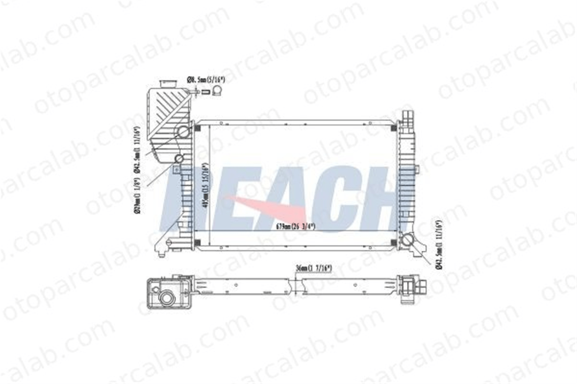 BEHR CR 697 000P Su Radyatörü MERCEDES-BENZ SPRINTER 4-t Platform şasi SPRINTER 4-t Panelvan/Van A9015003600 9015003500