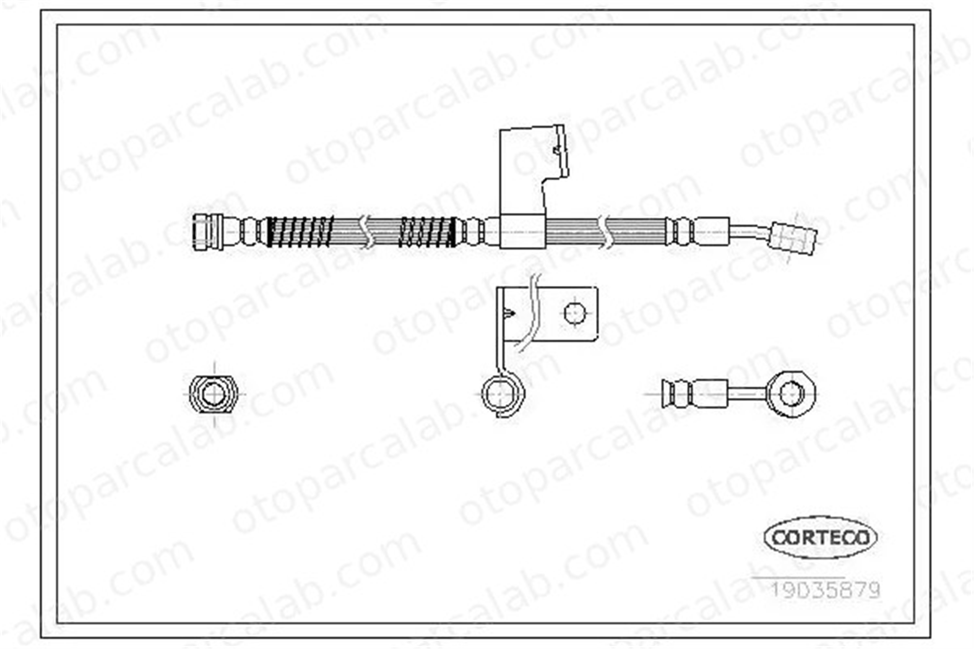 BERSE 6056 Fren Hortumu Ön Sağ HYUNDAI ACCENT II ACCENT II Sedan 587321A000 5873225000