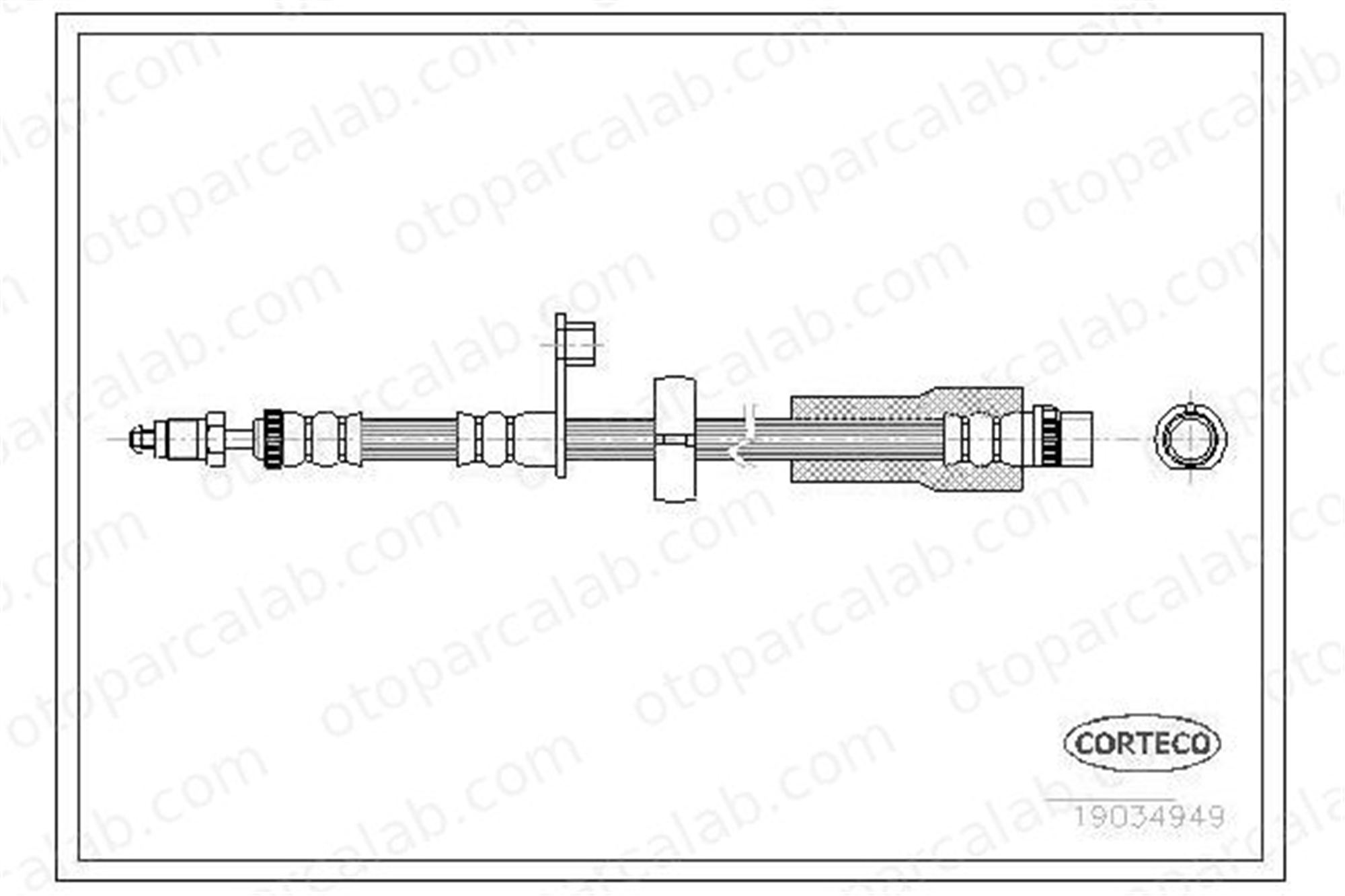 BERSE 61761 Fren Hortumu Ön Sağ veya Sol PEUGEOT 208 I CITROËN DS3 4806G1