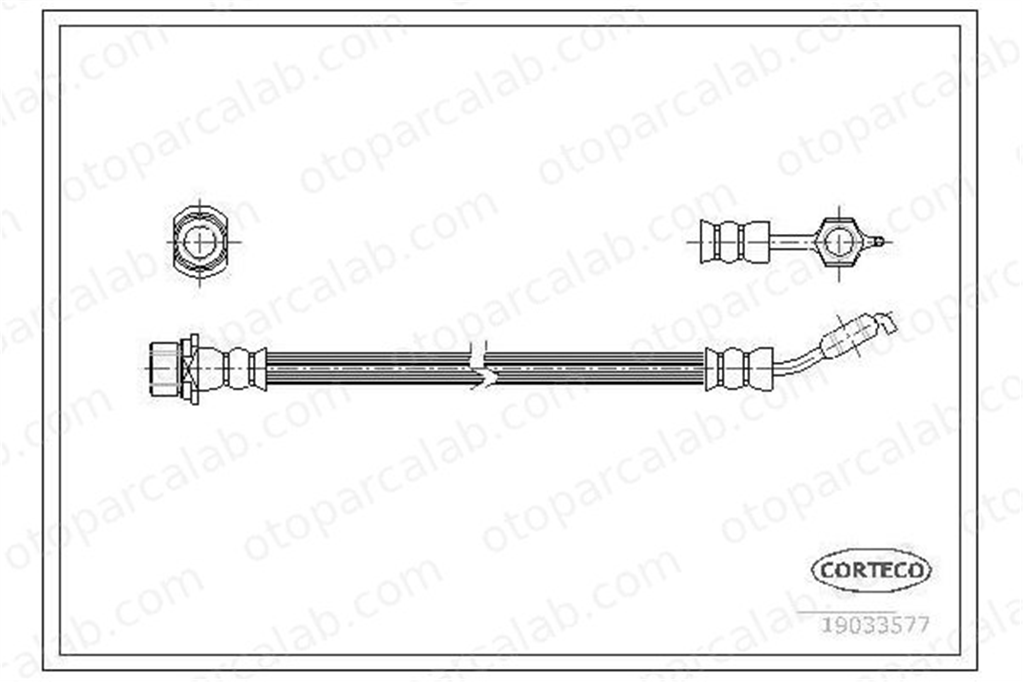 BERSE 63264 Fren Hortumu Arka Sağ veya Sol TOYOTA AVENSIS 9008094178