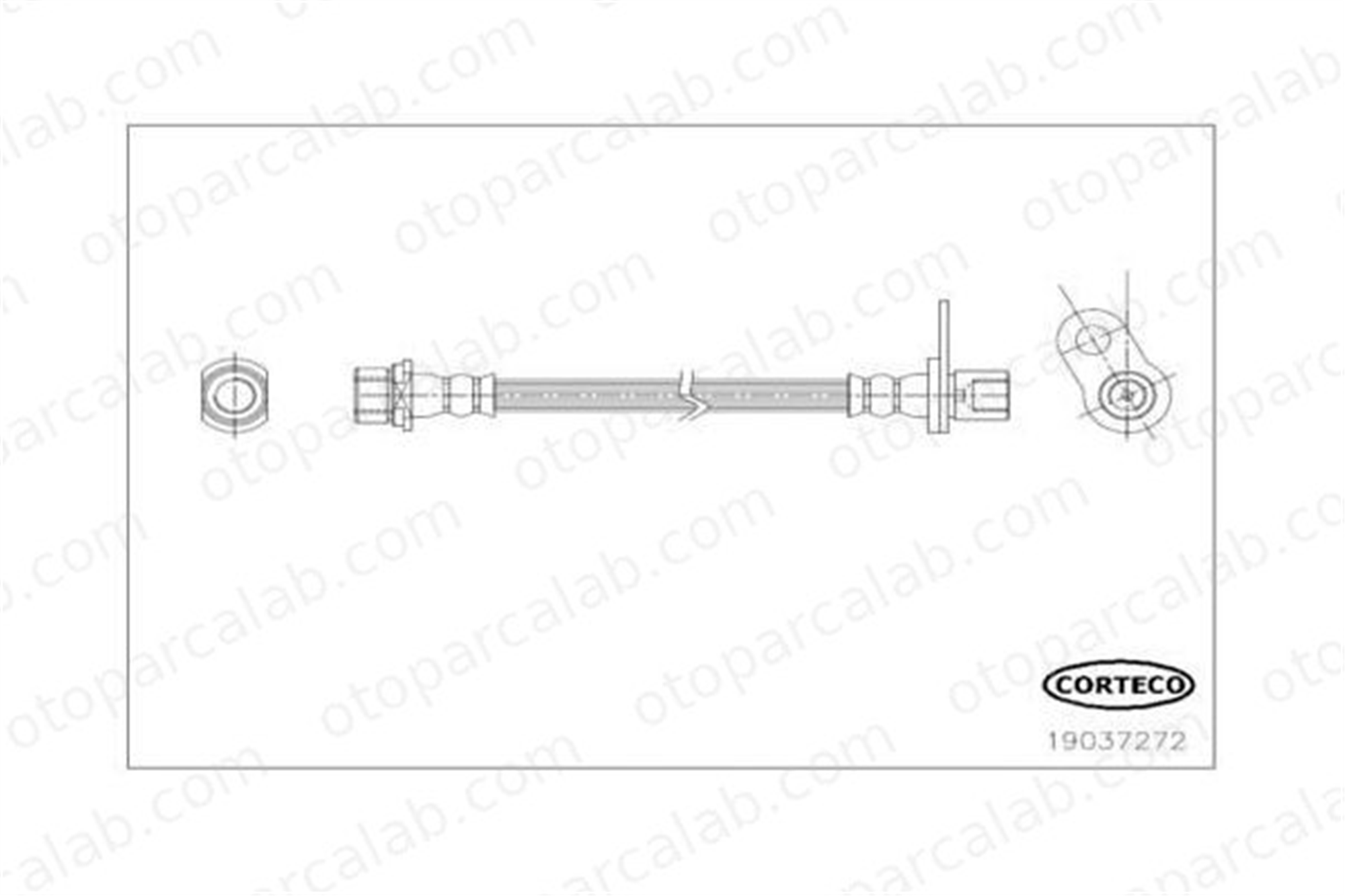 BERSE 63273 Fren Hortumu Arka Sağ veya Sol TOYOTA AURIS COROLLA Sedan 90947W2014