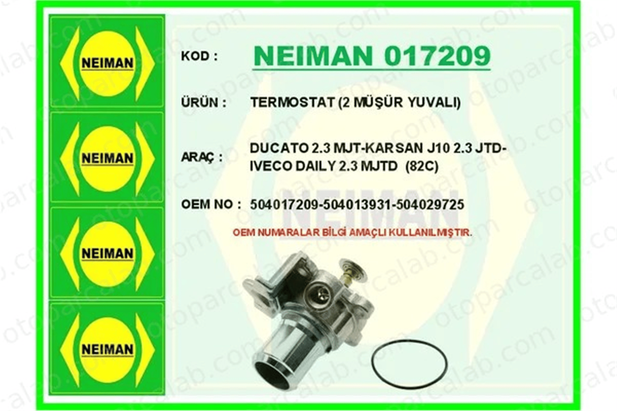BESCHER 017209 Termostat IVECO DAILY IV Panelvan/Van DAILY IV Platform şasi 504017209 504013931