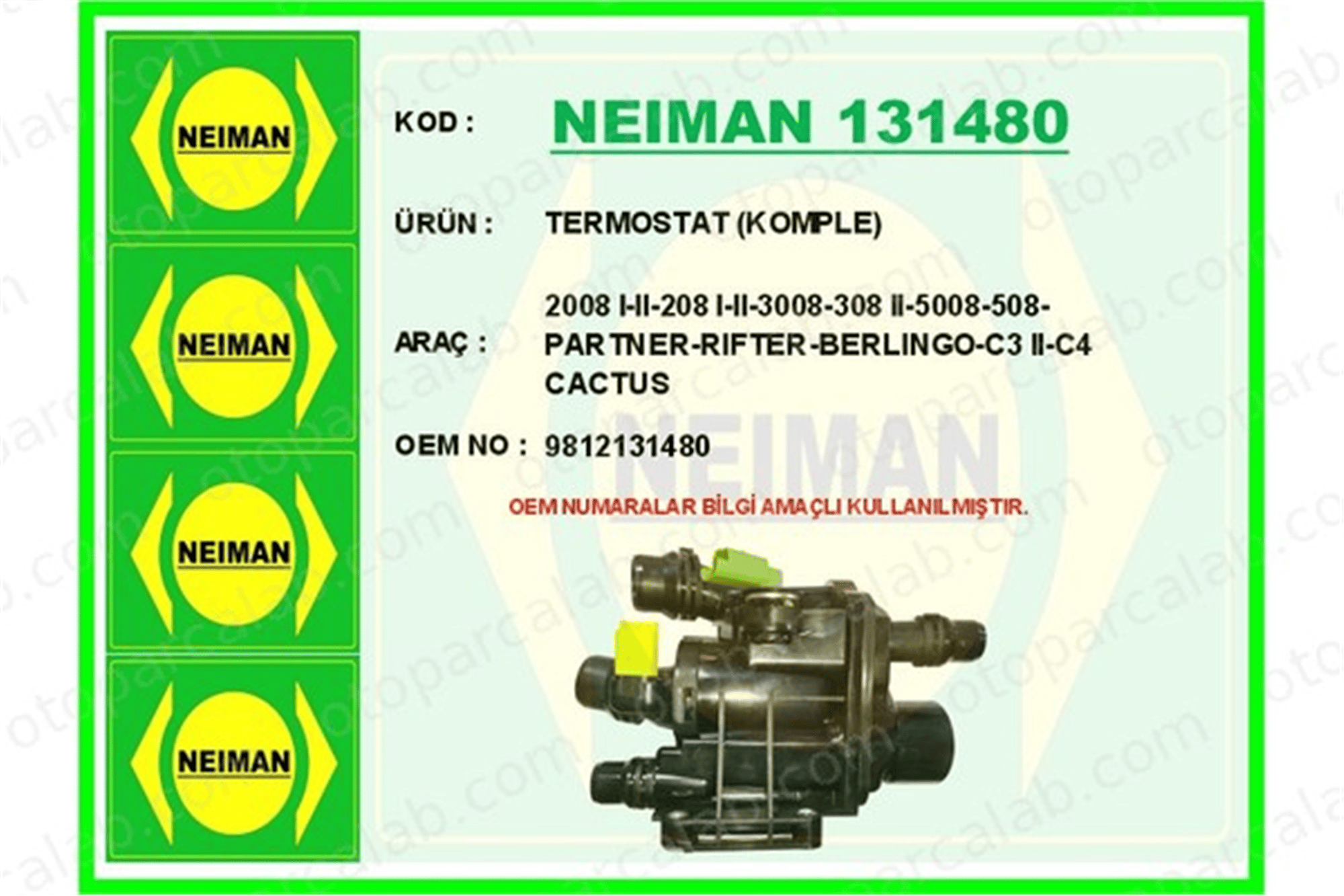BESCHER 131480 Termostat Gövdesi CITROËN BERLINGO Kasa/büyük limuzin PEUGEOT 2008 II 9812131480 3553499