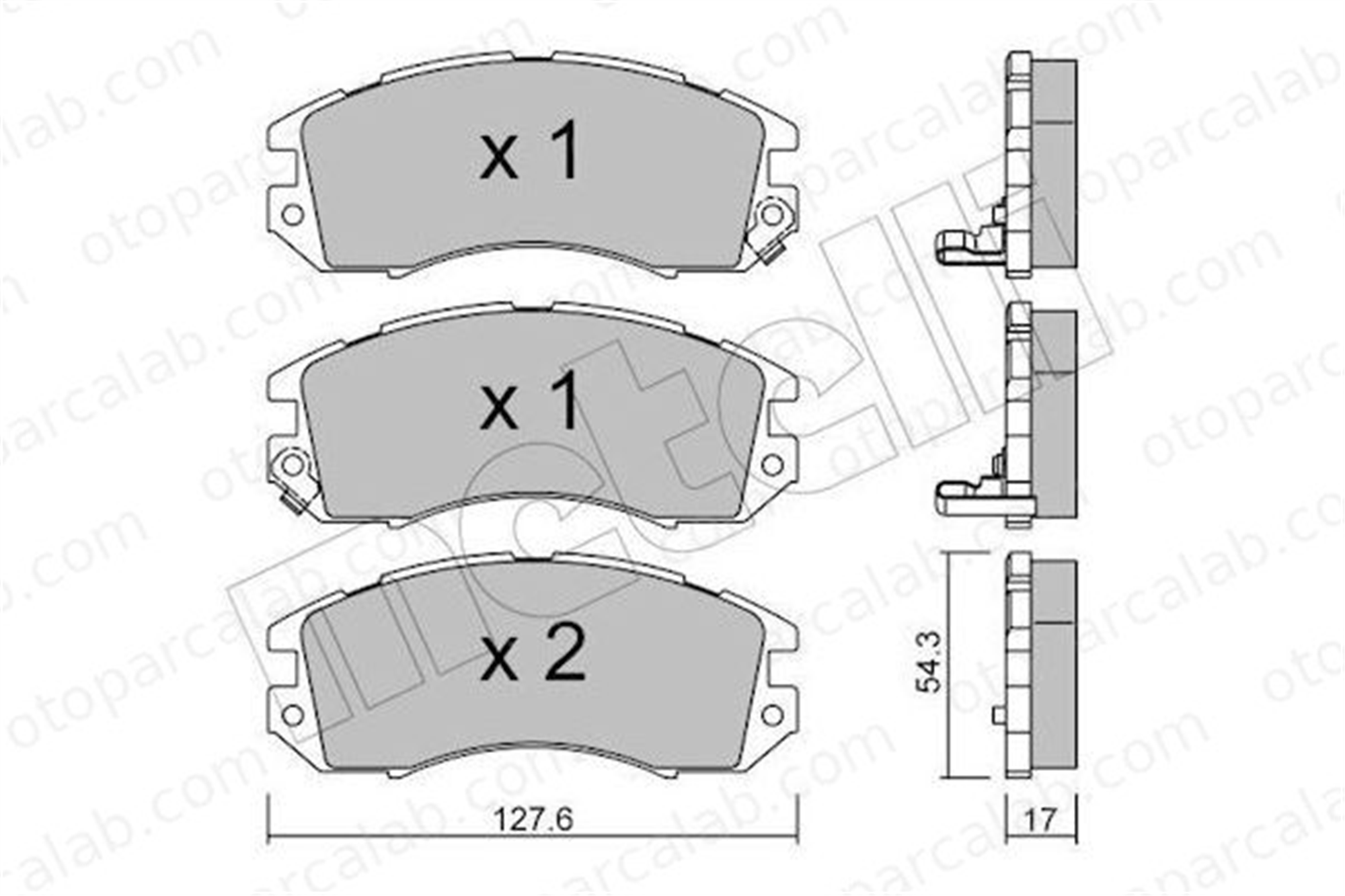 BESER 3426 Fren Disk Balata Ön BEŞER 3426 SUBARU LEGACY I Station wagon IMPREZA Station wagon 26296AA120 26296AA00