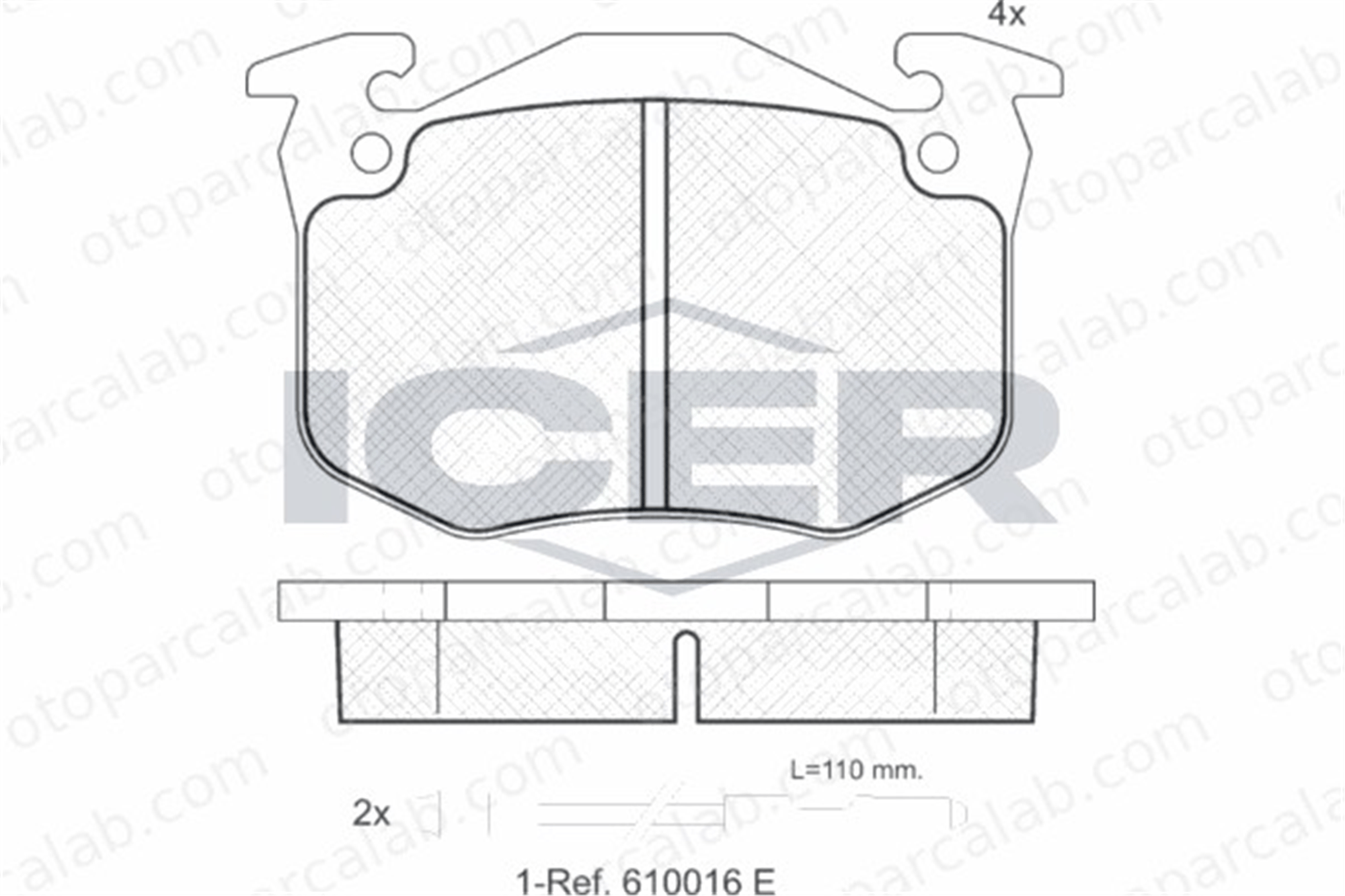 BESER 3442 Fren Disk Balata Arka BEŞER 3442 PEUGEOT 505 505 Break 425025 6000061026