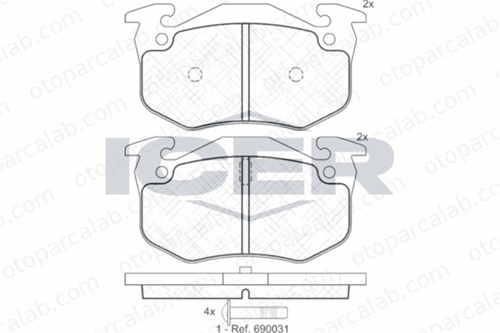 BESER 3496 Fren Disk Balata Arka BEŞER 3496 RENAULT 19 II Chamade CLIO I 7701203668 7701203919