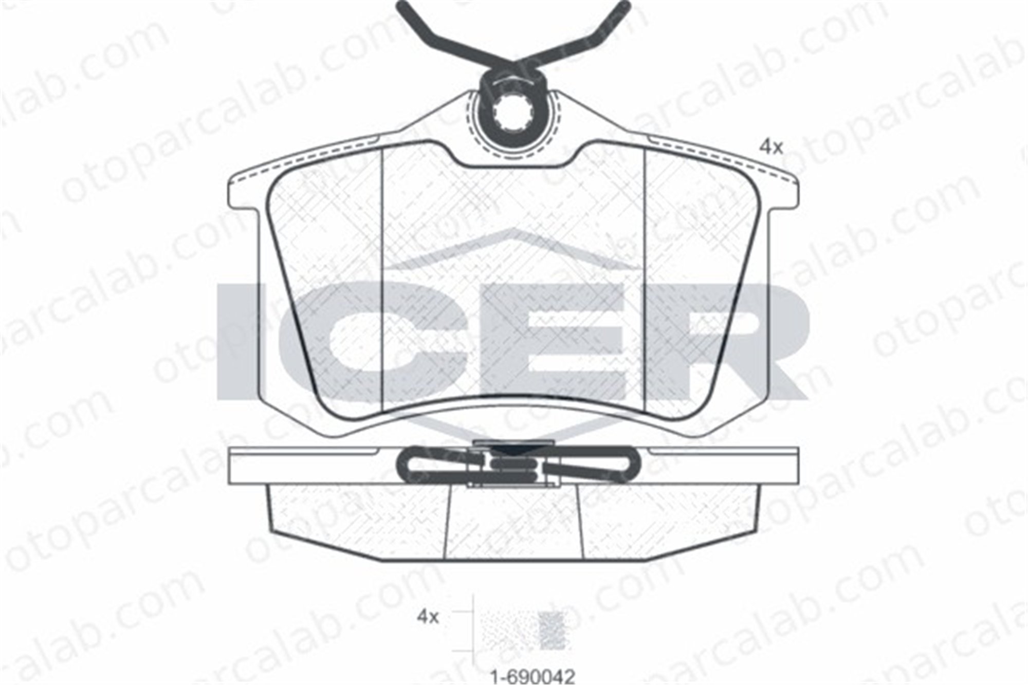 BESER 3529 Fren Disk Balata Arka BEŞER 3529 SEAT LEON AUDI A3 1J0698451H 1K0698451J