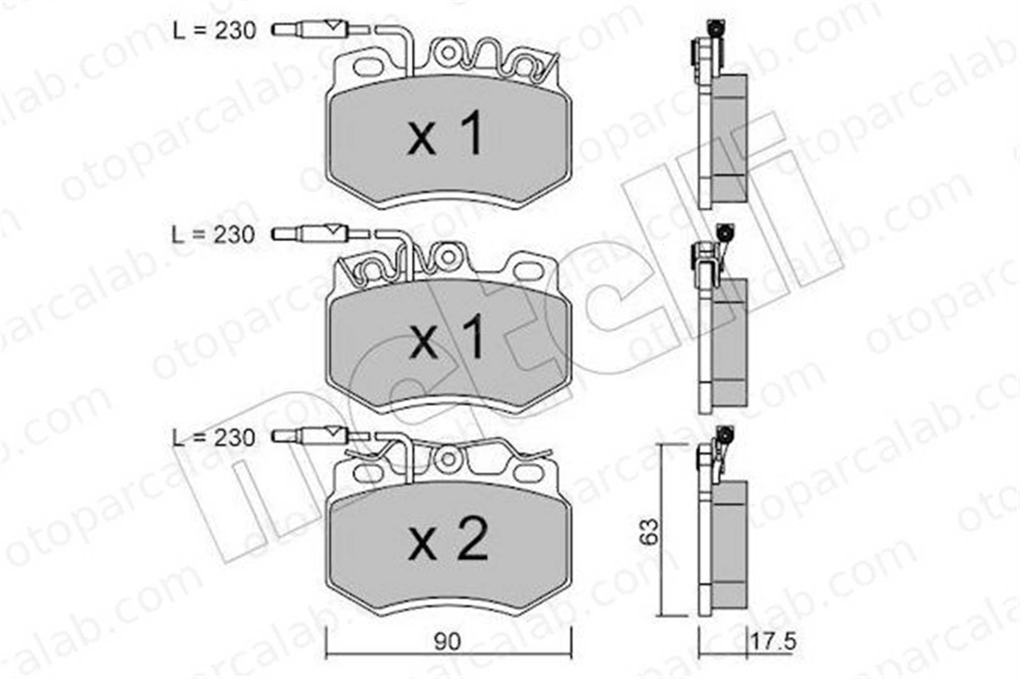 BESER 3556 Fren Disk Balata Ön BEŞER 3556 CITROËN C15 Kasa/büyük limuzin C15 Station wagon 95647733 95659353