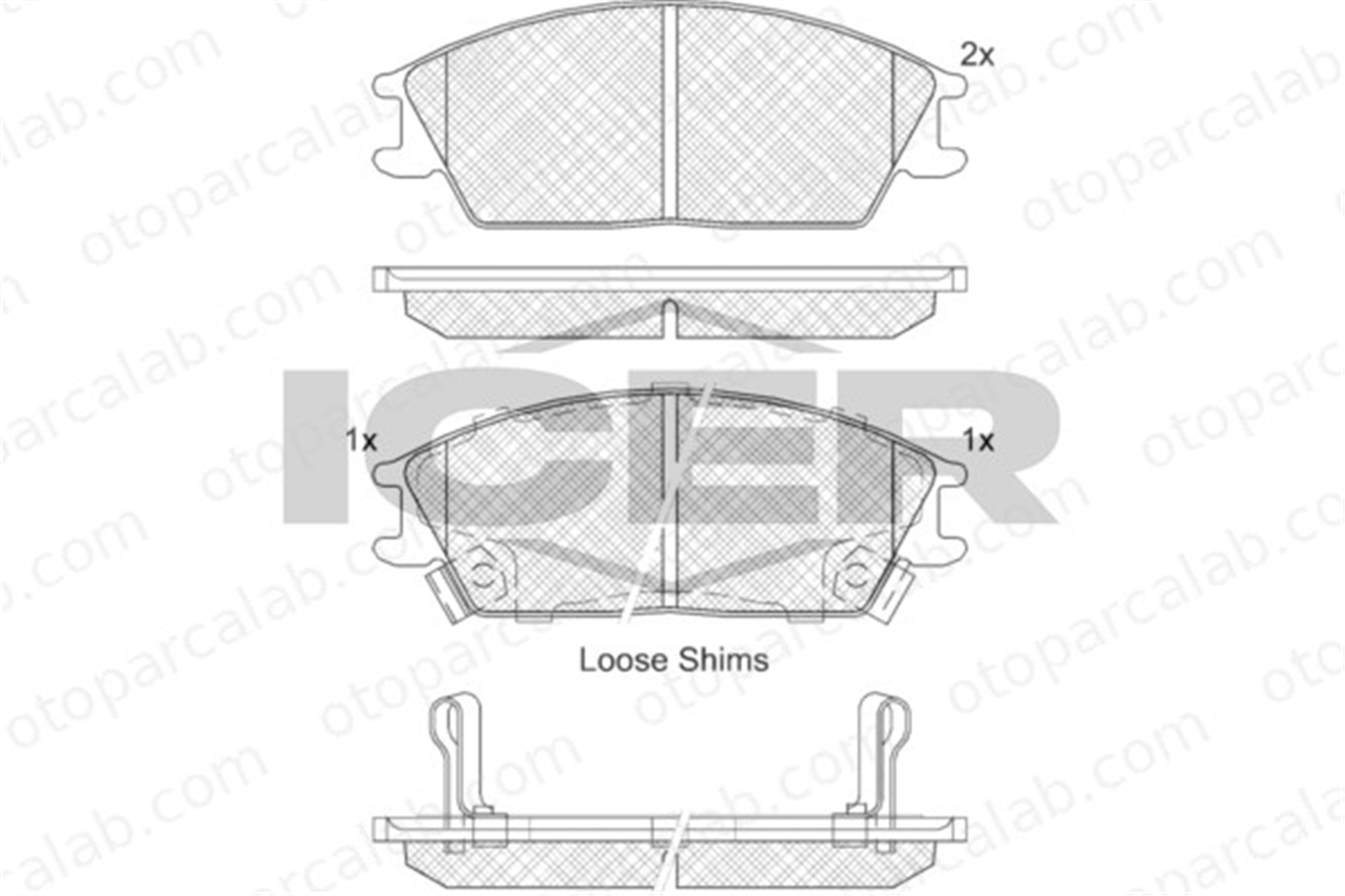 BESER 3622 Fren Disk Balata Ön BEŞER 3622 HYUNDAI GETZ ACCENT II 58101M2A00 58101M2A01
