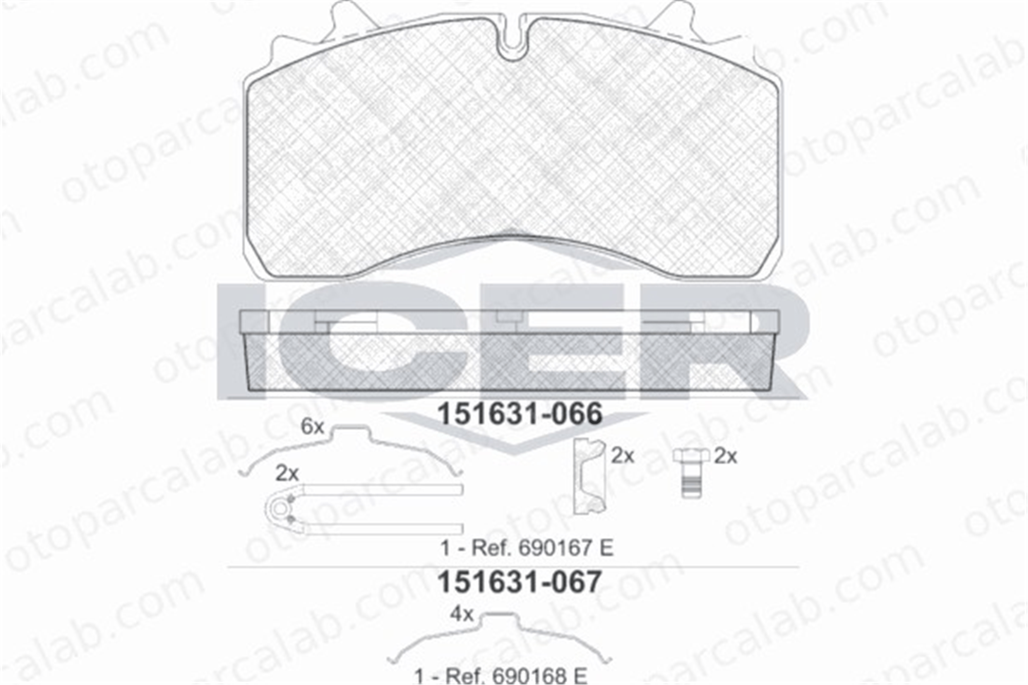 BESER 3839/1 Fren Disk Balata Ön BEŞER 3839/1 KIA CARNIVAL / GRAND CARNIVAL III HYUNDAI H-1 Cargo 3057008400 29162