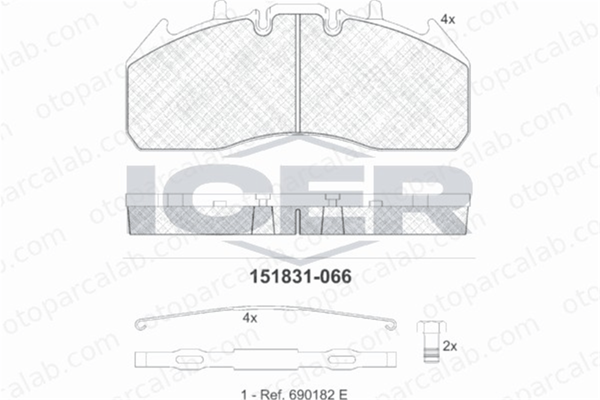 BESER 3917 Fren Disk Balata Ön BEŞER 3917 VOLVO FL6 RENAULT TRUCKS MIDLINER 5001864363 29174