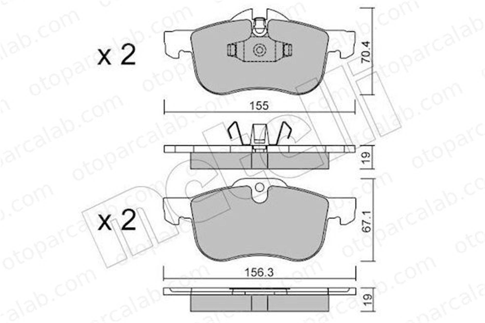 BESER 3943 Fren Disk Balata Ön BEŞER 3943 ROVER 75 75 I Tourer GBP90342AF SFP100511