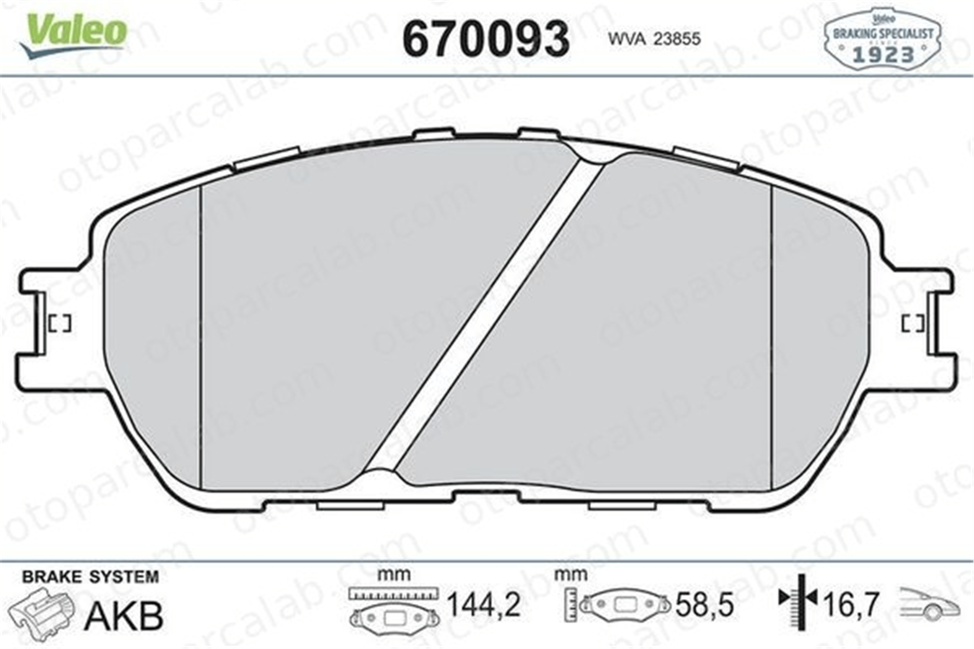 BESER 4003 Fren Disk Balata Ön BEŞER 4003 TOYOTA CAMRY Sedan 446533350 446533270