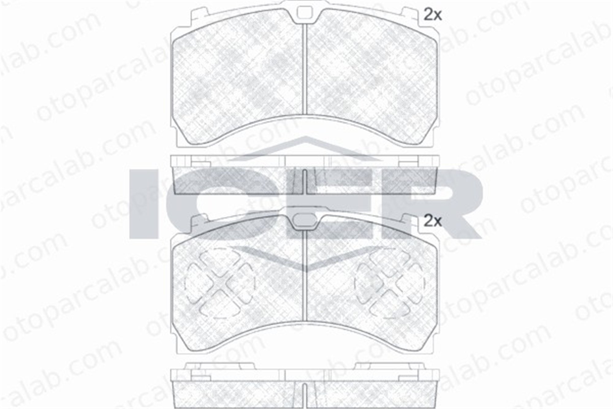 BESER 4051 Fren Disk Balata Arka BEŞER 4051 MERCEDES-BENZ AROCS ACTROS MP4 / MP5 64201520 64205320WVA
