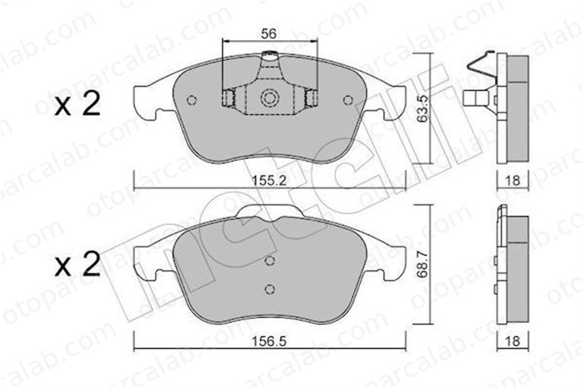 BESER 4134 Fren Disk Balata Ön BEŞER 4134 RENAULT LAGUNA Coupe LAGUNA III 410600032R 410600629R