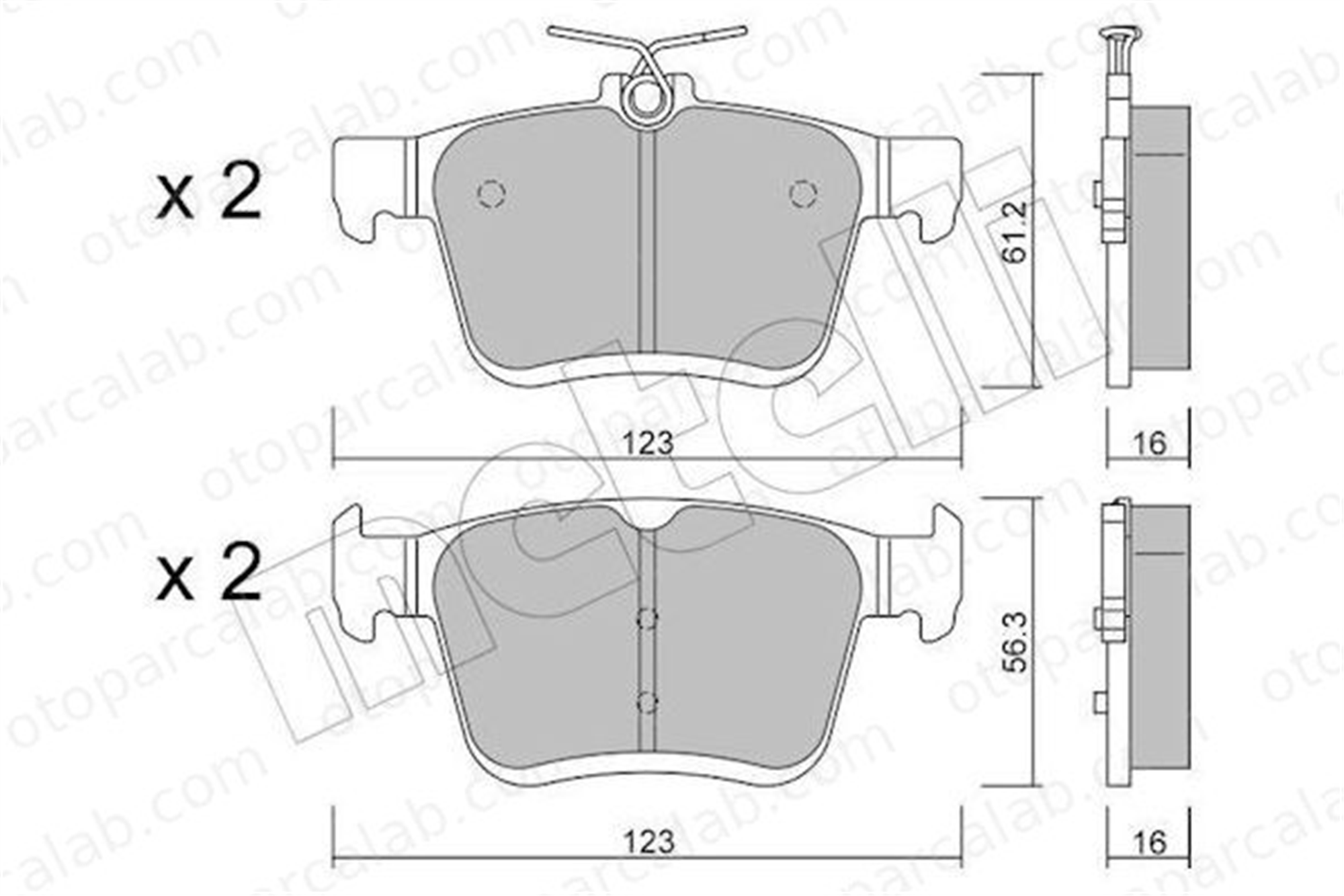 BESER 4241 Fren Disk Balata Arka BEŞER 4241 VW GOLF VII GOLF VII Variant 5Q0698451C 8V0698451B