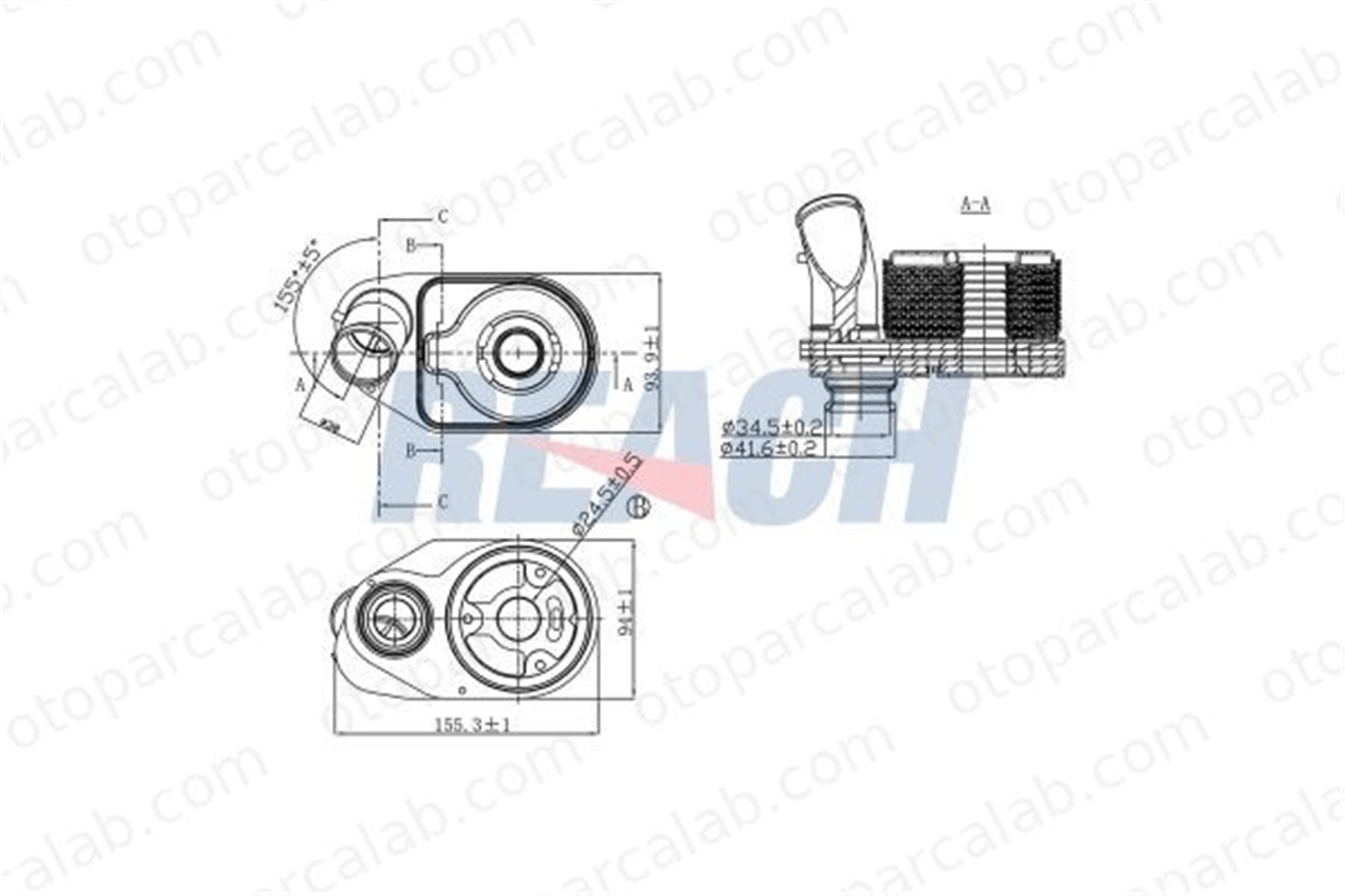 BITAPART BFI240001 Motor Yağ Soğutucu FIAT DUCATO Platform şasi DUCATO Panelvan/Van 5801555580 504375360