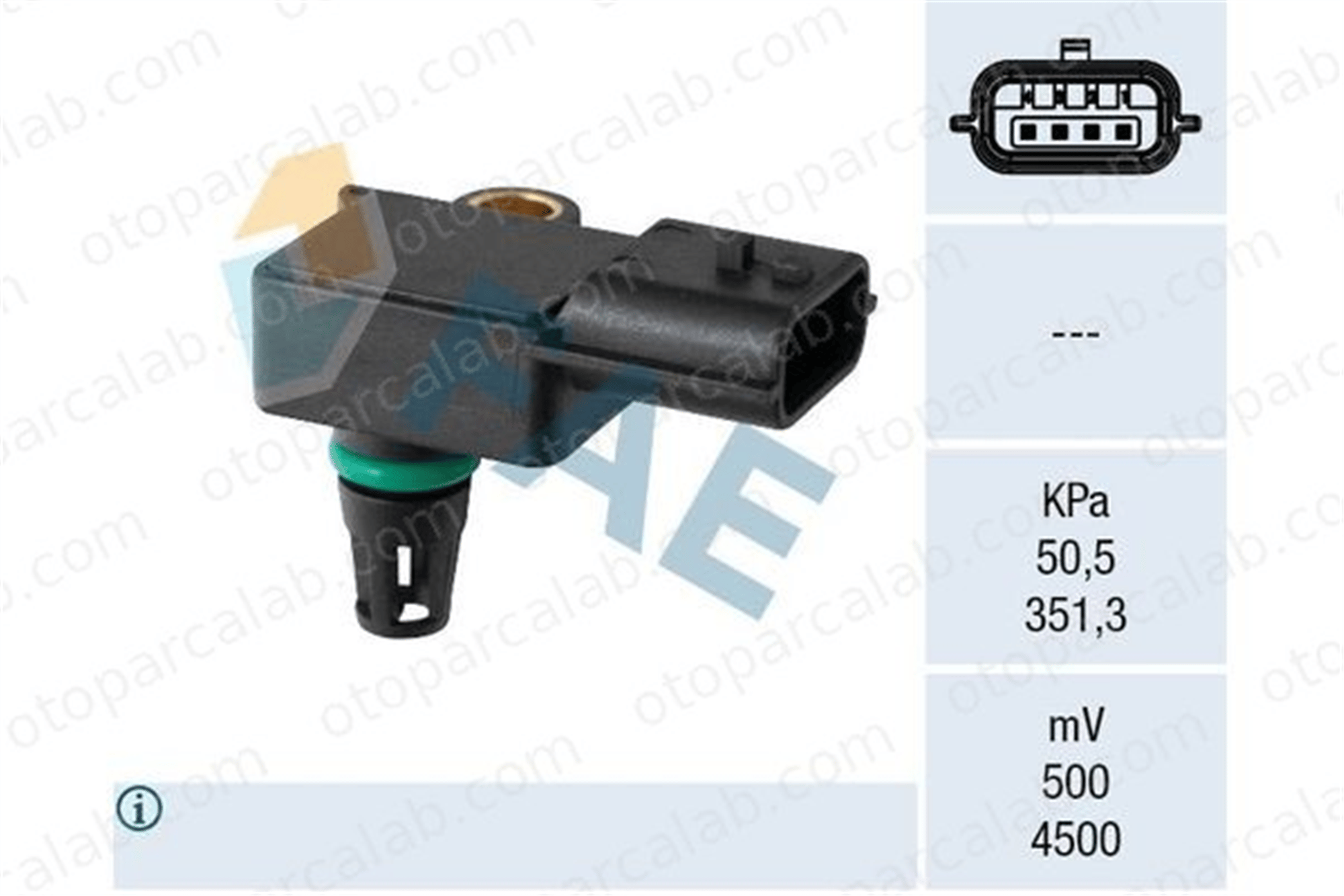 BITAPART BRE379089 MAP Sensörü OPEL VIVARO B Minibüs/Otobüs VIVARO B Panelvan/Van 3657458R 223657458R