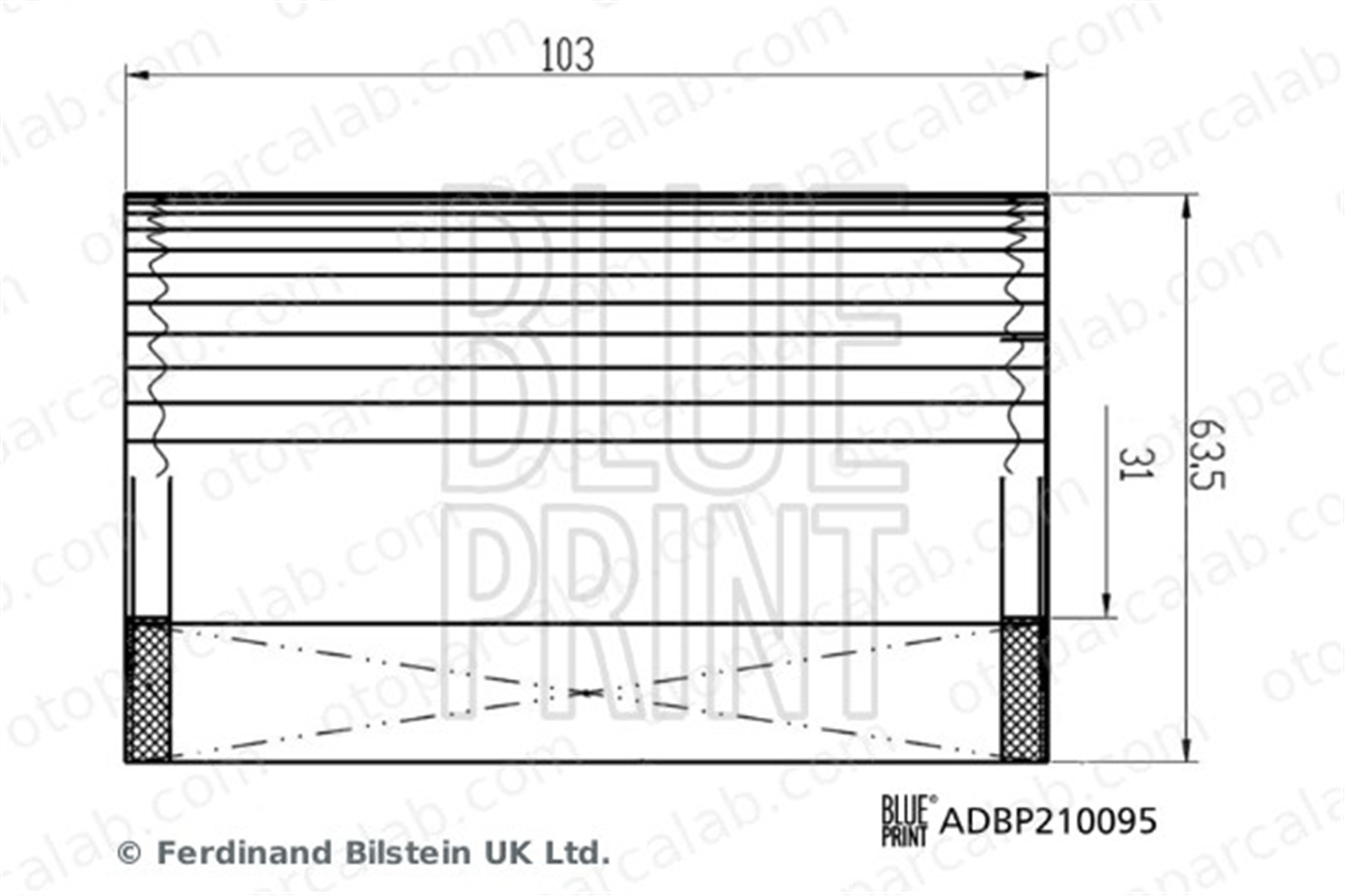 BLUE PRINT ADBP210095 Yağ Filtresi MERCEDES-BENZ SLK 1802809 000 180 28 09
