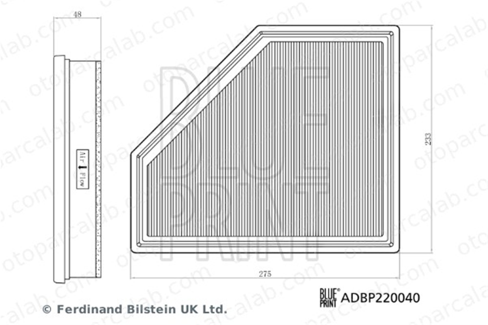 BLUE PRINT ADBP220040 Hava Filtresi BMW 3 3 Touring ADBP220040 13718580429