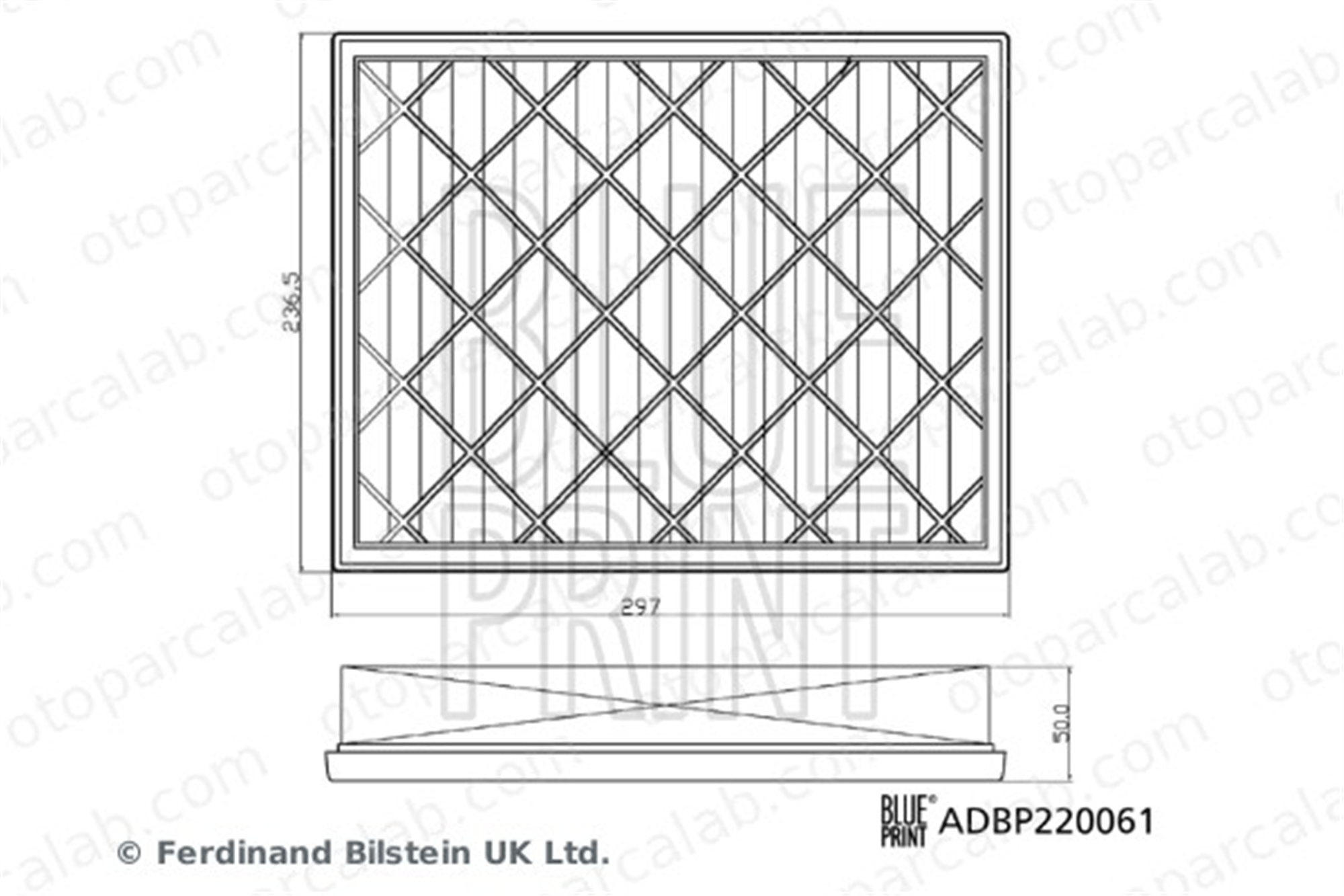 BLUE PRINT ADBP220061 Hava Filtresi FORD RANGER ADBP220061 5339890