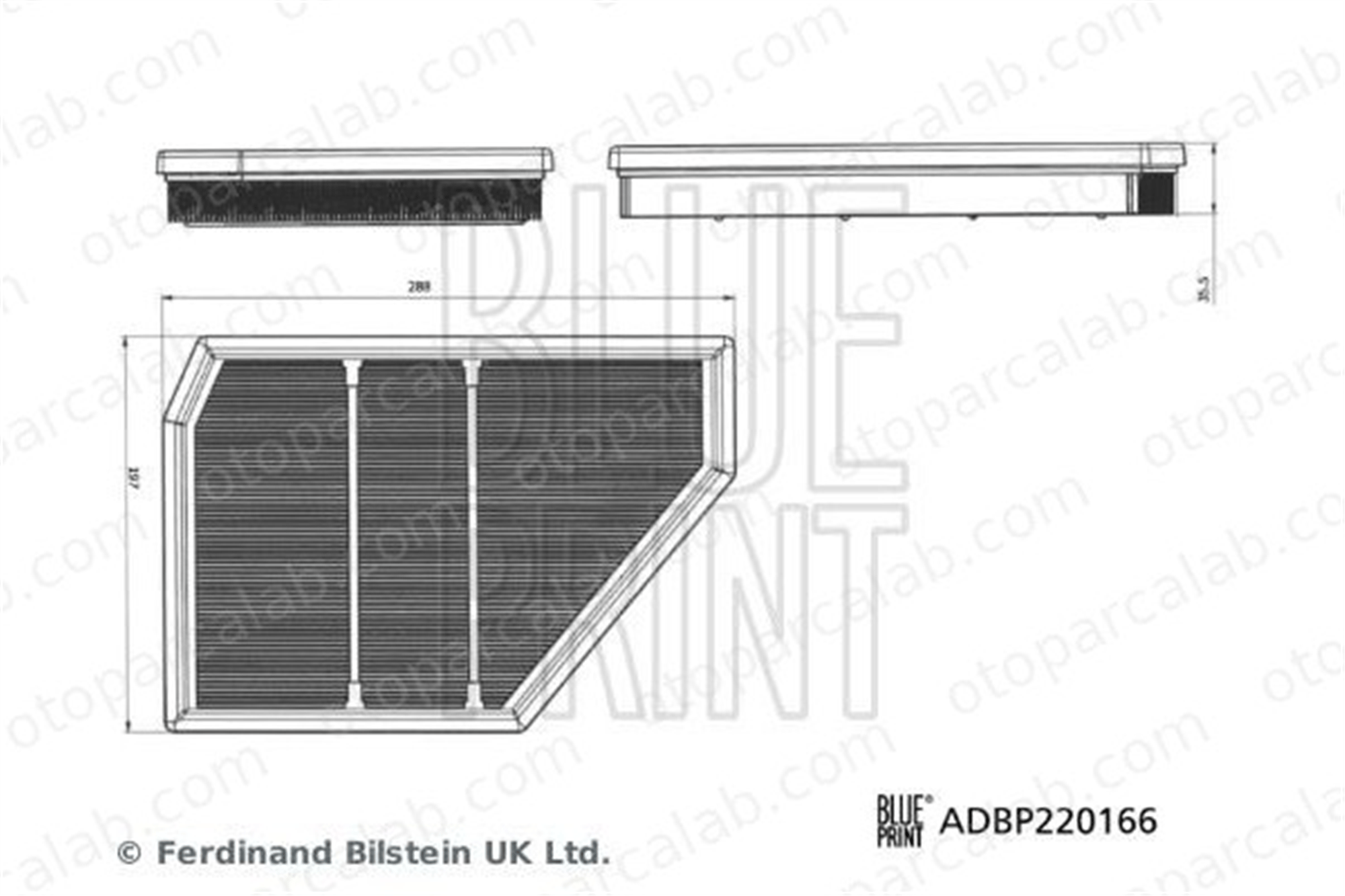 BLUE PRINT ADBP220166 Hava Filtresi BMW X5 X6 13718091496