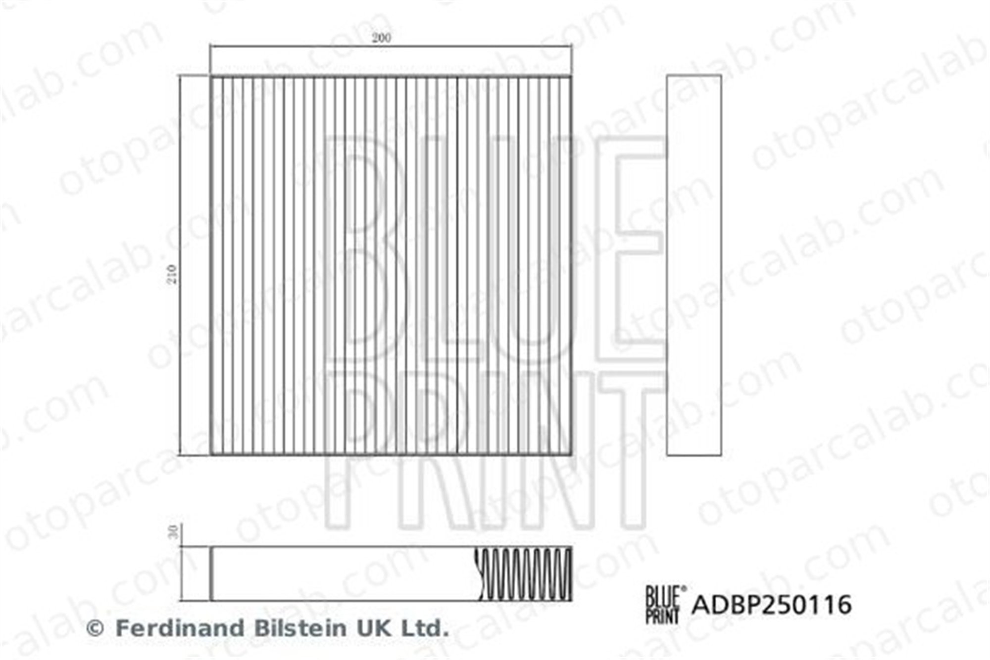 BLUE PRINT ADBP250116 Polen Filtresi BYD DOLPHIN YUAN PLUS | ATTO 3 13080691 13124610