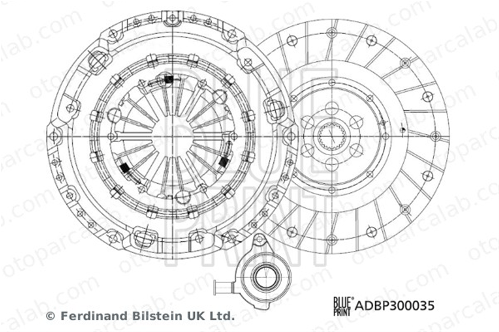 BLUE PRINT ADBP300035 Debriyaj Seti VOLVO V70 III S40 II 1368665S1 1368665