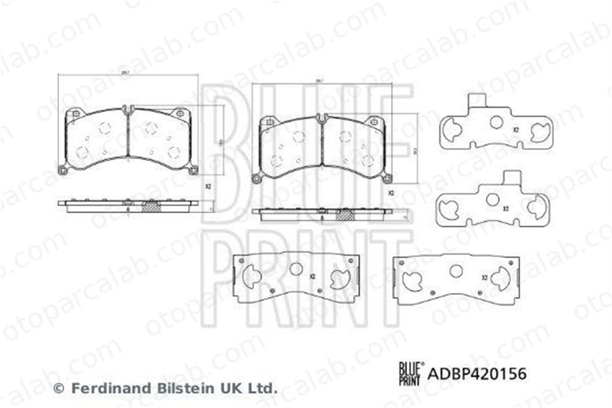 BLUE PRINT ADBP420156 Fren Disk Balata Ön AUDI E-TRON E-TRON Sportback 4KE698151E 4KE698151G