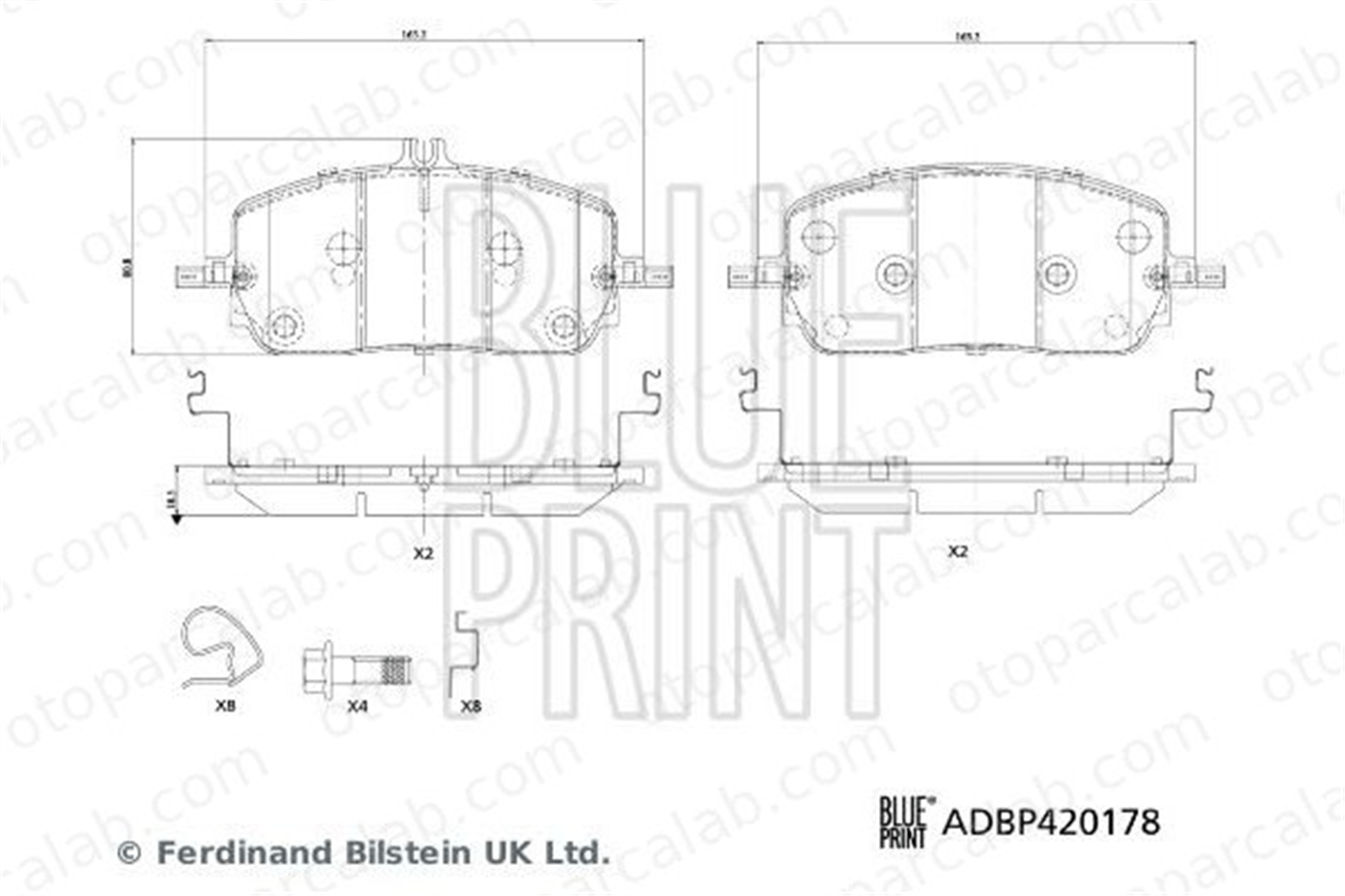BLUE PRINT ADBP420178 Fren Disk Balata Ön MERCEDES-BENZ GLC Coupe ADBP420178 4200204