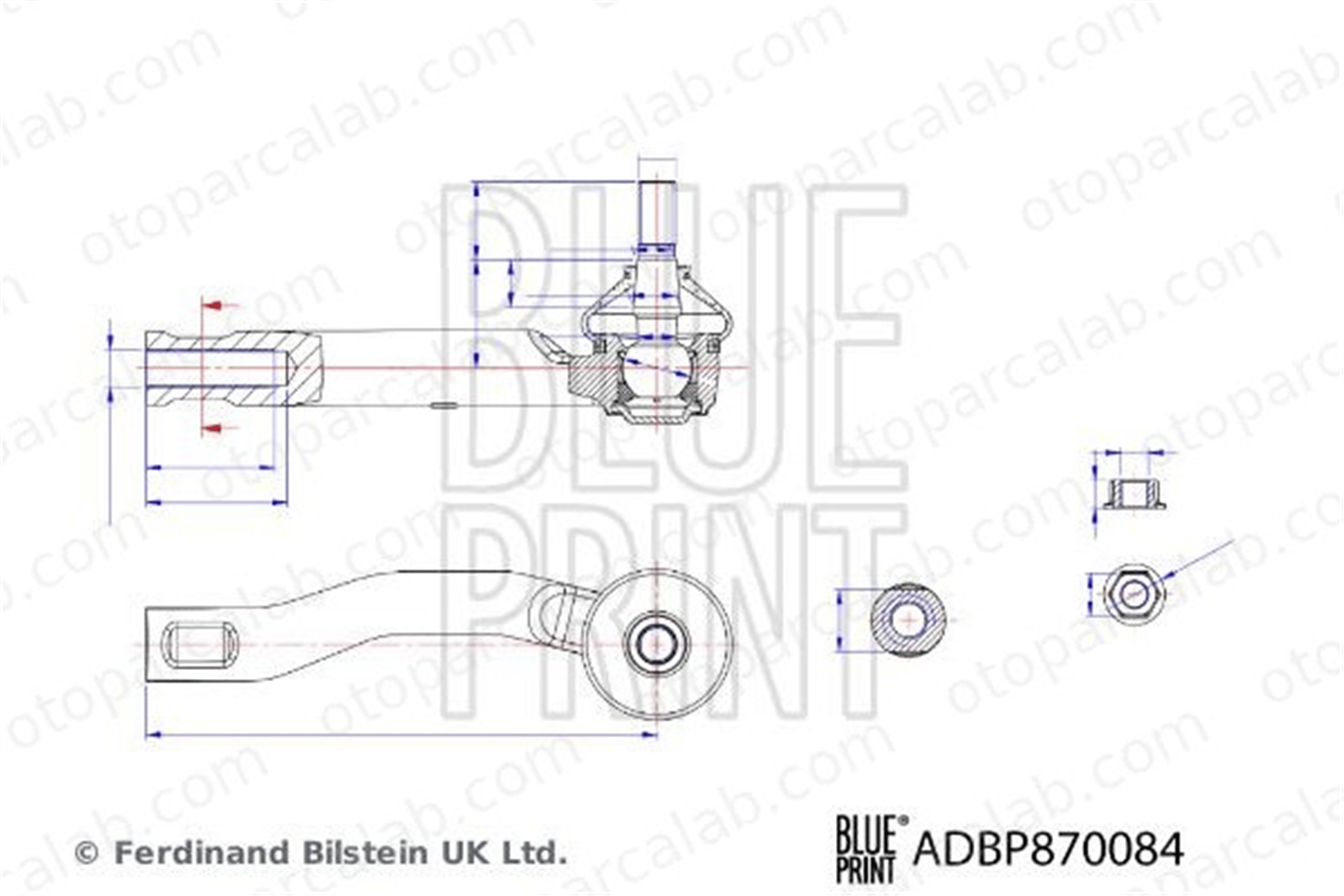 BLUE PRINT ADBP870084 Rot Başı Sağ TOYOTA YARIS ADBP870084 4504609470