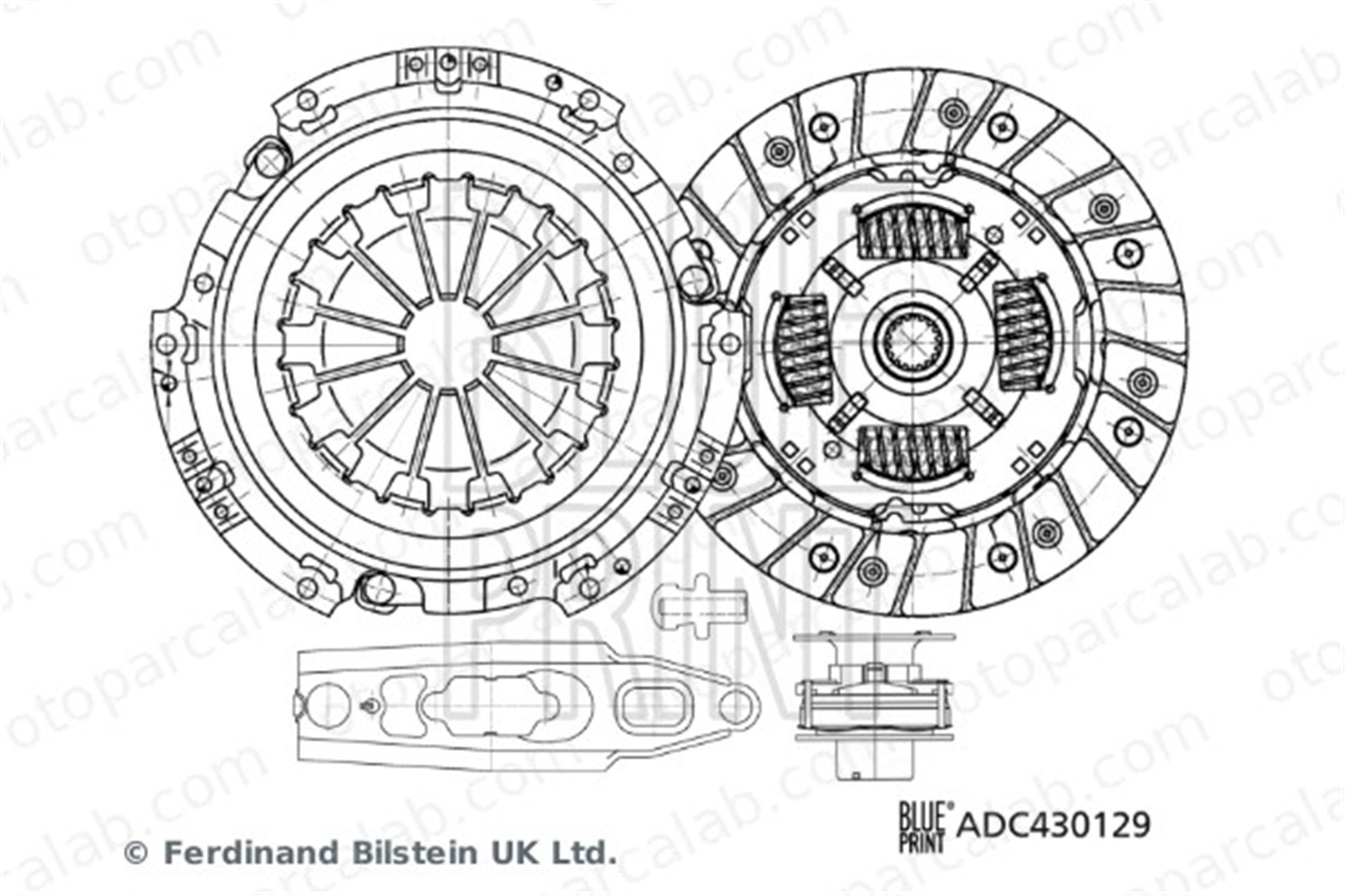 BLUE PRINT ADC430129 Debriyaj Seti MITSUBISHI COLT VI SMART FORFOUR MN130493 2300A034