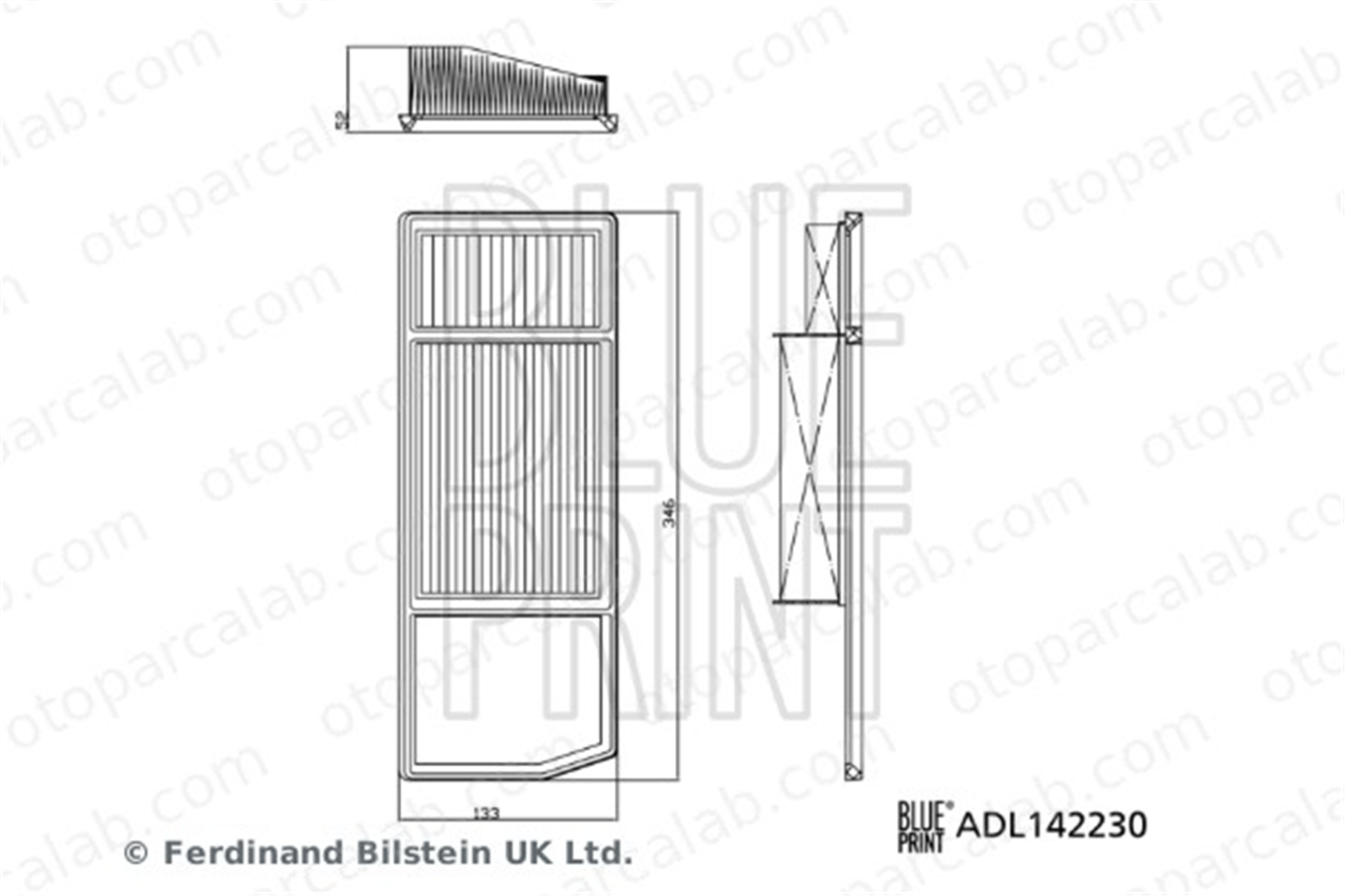 BLUE PRINT ADL142230 Hava Filtresi FIAT PANDA PANDA VAN 52000306