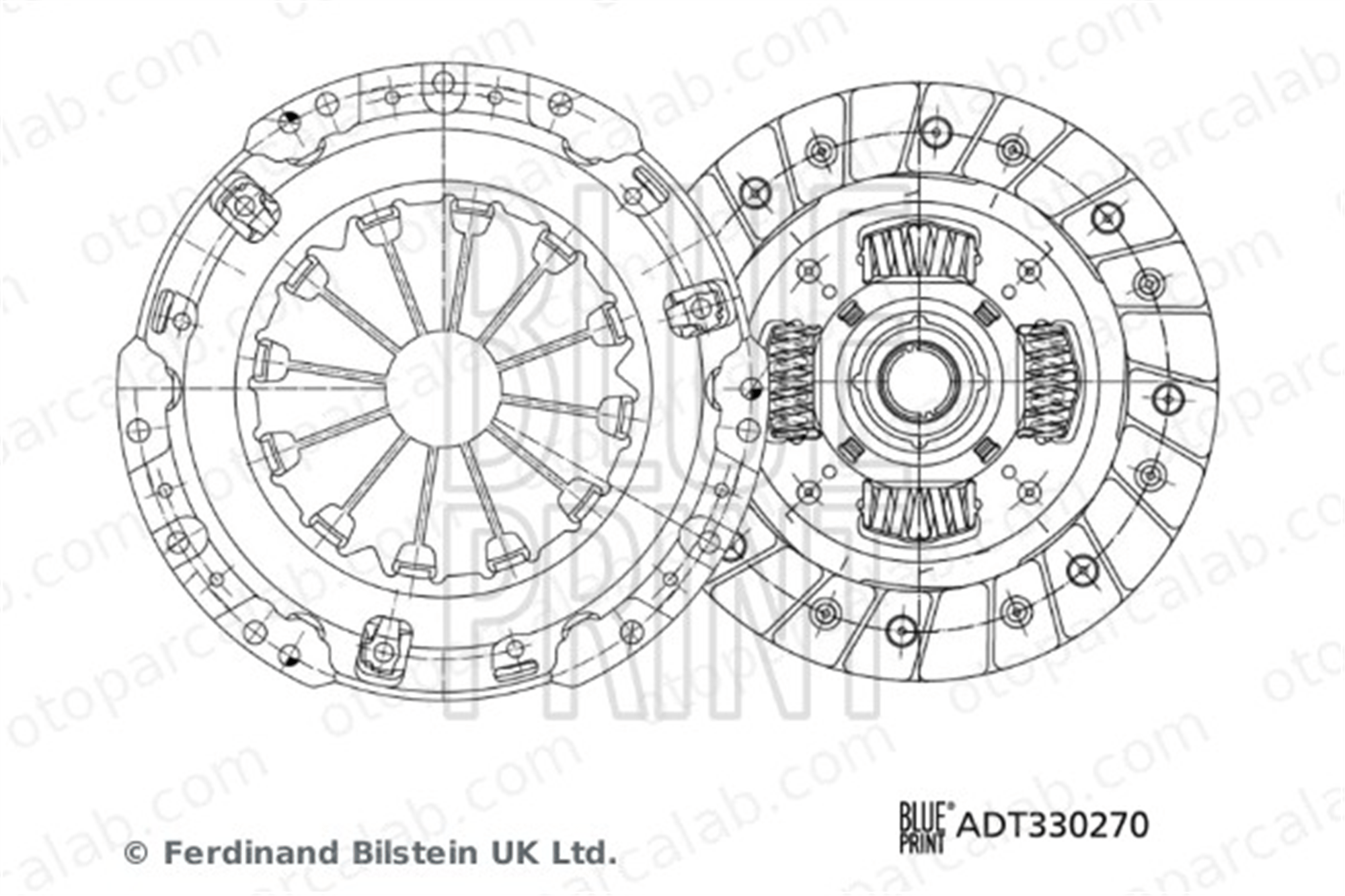 BLUE PRINT ADT330270 Debriyaj Seti TOYOTA AURIS YARIS 3121052130 3125052120
