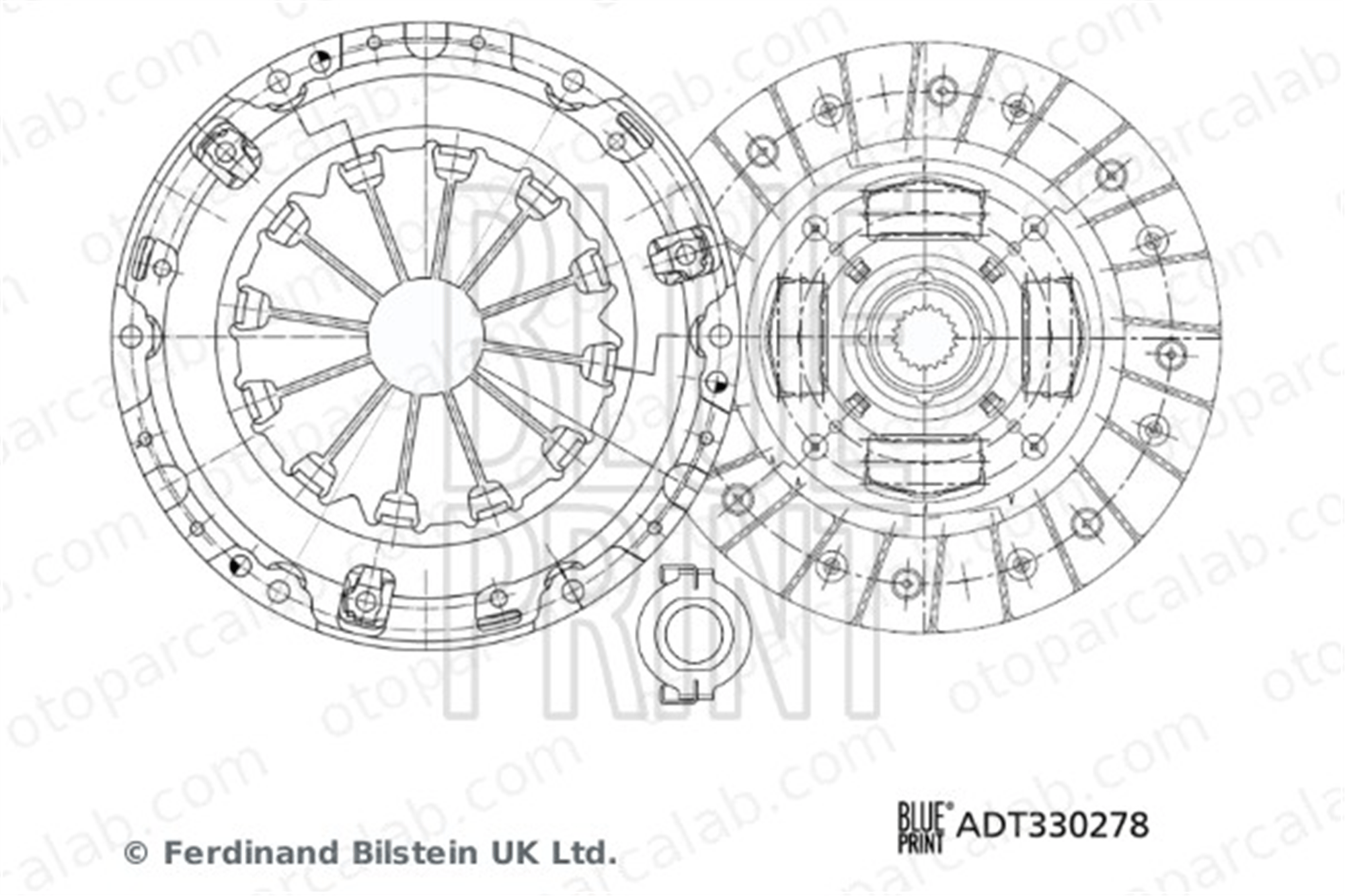BLUE PRINT ADT330278 Debriyaj Seti SUZUKI SWIFT III TOYOTA YARIS 2240062810 2240062810S1