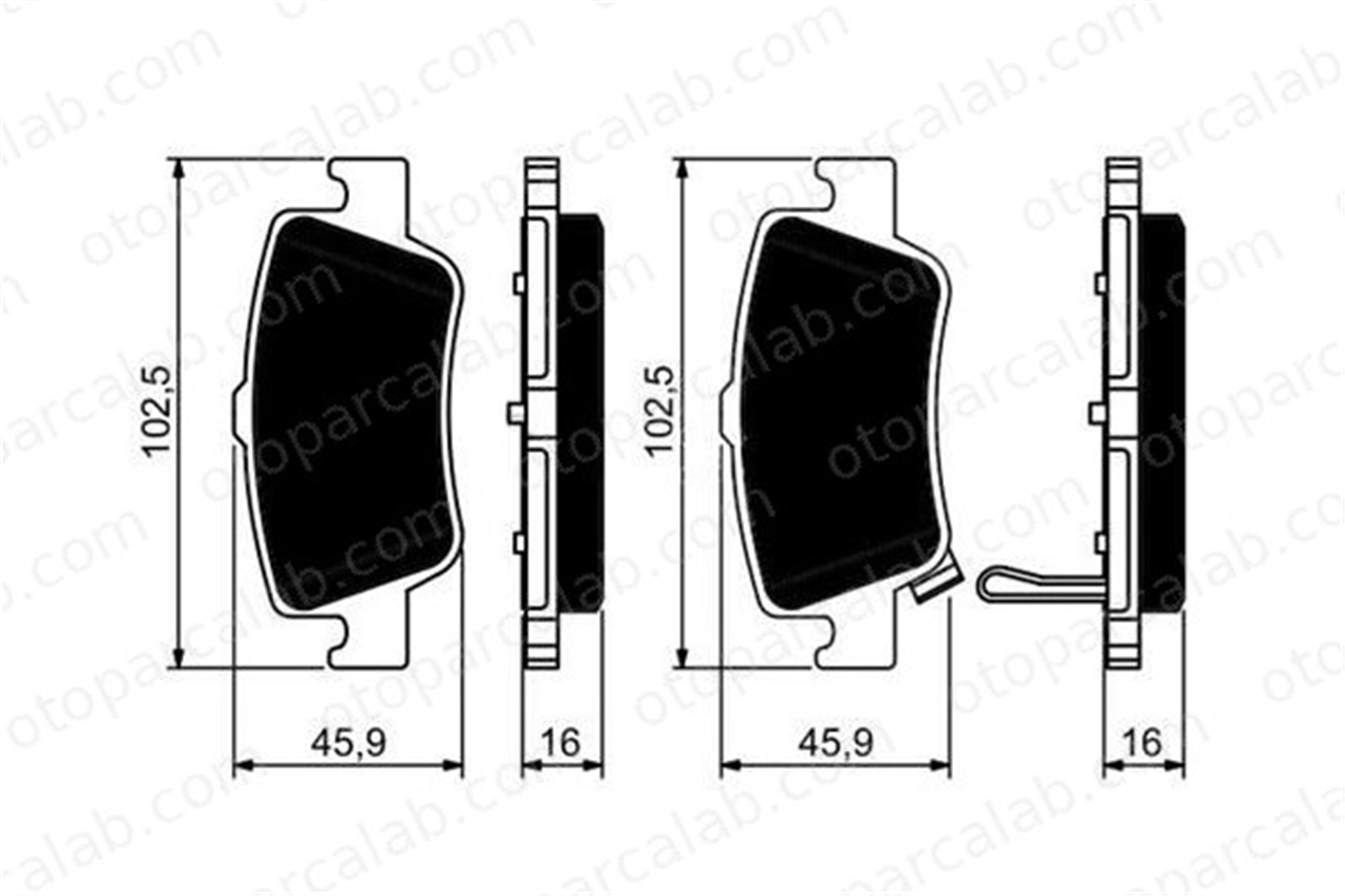 BLUE PRINT ADT342173 Fren Disk Balata Arka TOYOTA AURIS COROLLA Sedan 446602170 0446602170