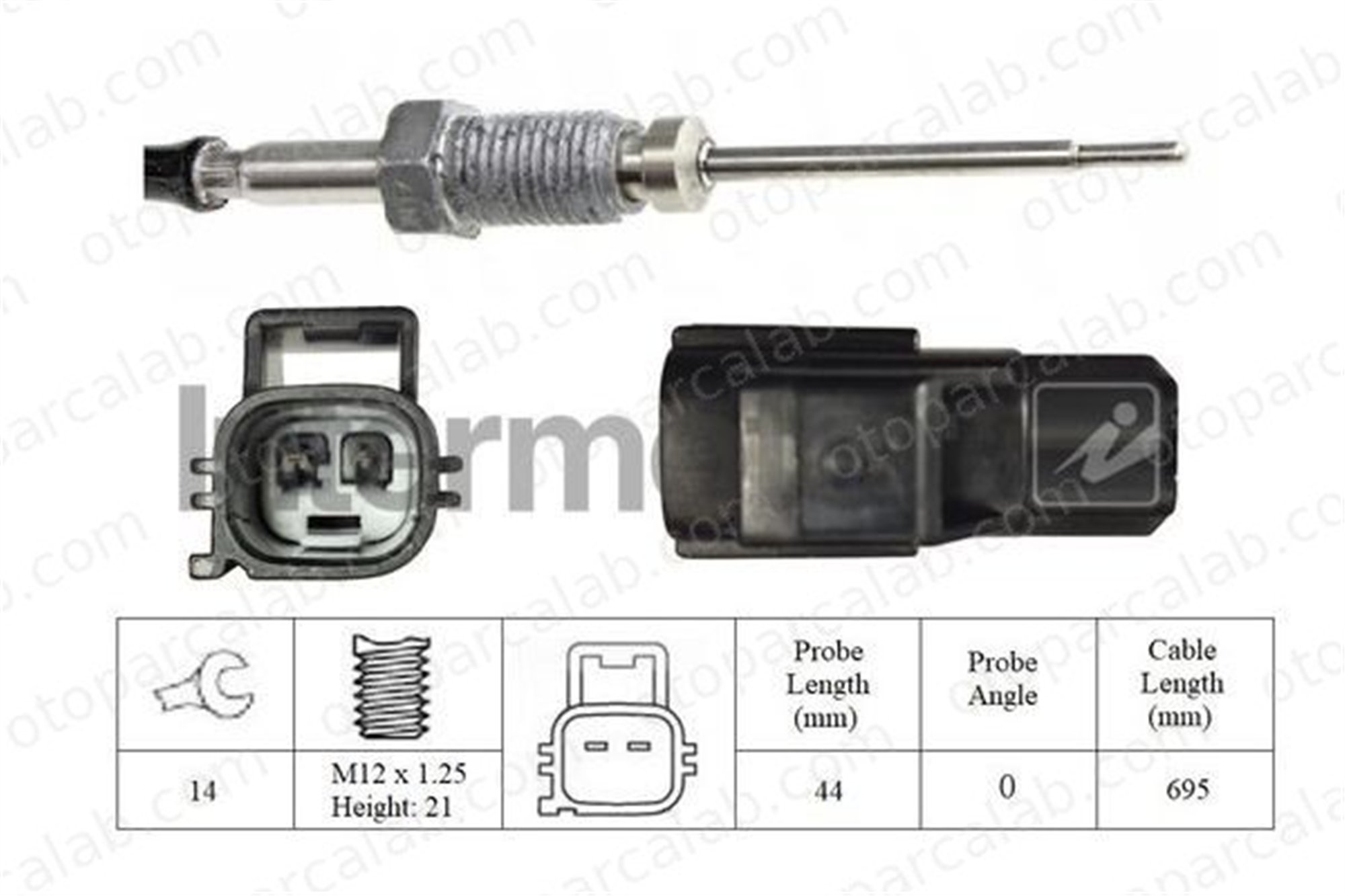 BOEM BK3A12B591CC Egzoz Sıcaklık Sensörü FORD TRANSIT V363 Panelvan/Van TRANSIT V363 Platform şasi BK3A12B591CC 1818708