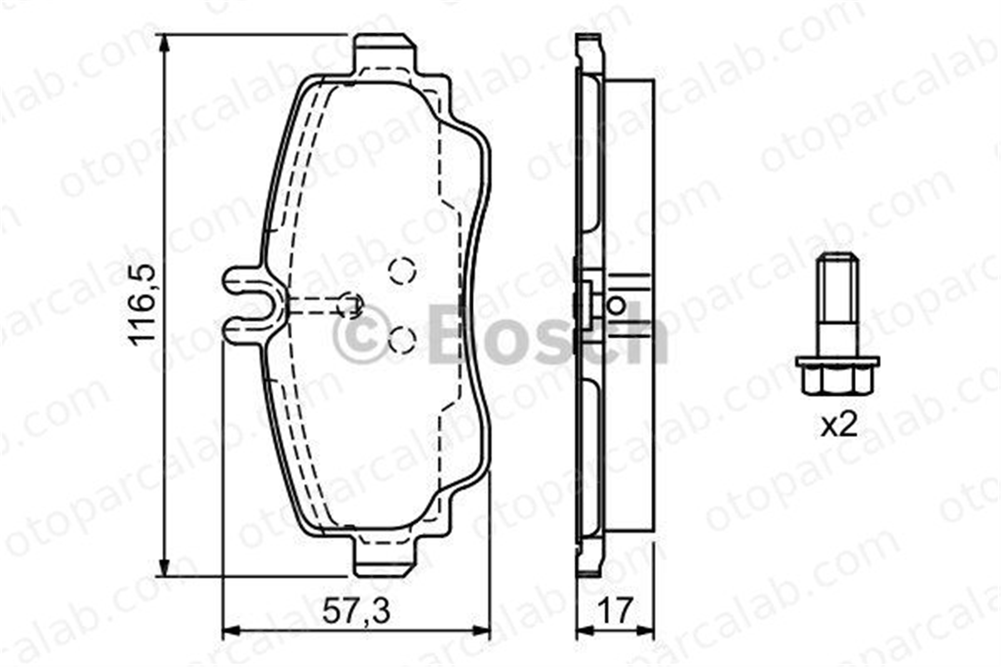 BOSCH 0 986 424 470 Fren Disk Balata Ön MERCEDES-BENZ A-SERISI A1684200120 1684200020