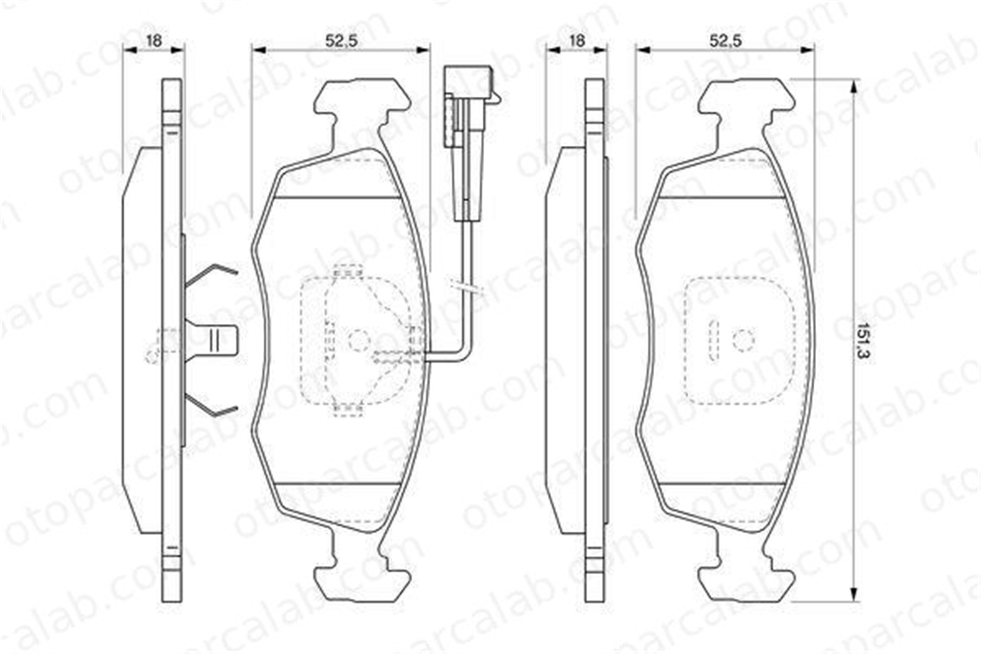 BOSCH 0 986 424 515 Fren Disk Balata Ön FIAT PALIO Weekend STRADA Pick-up 71738151 77362178